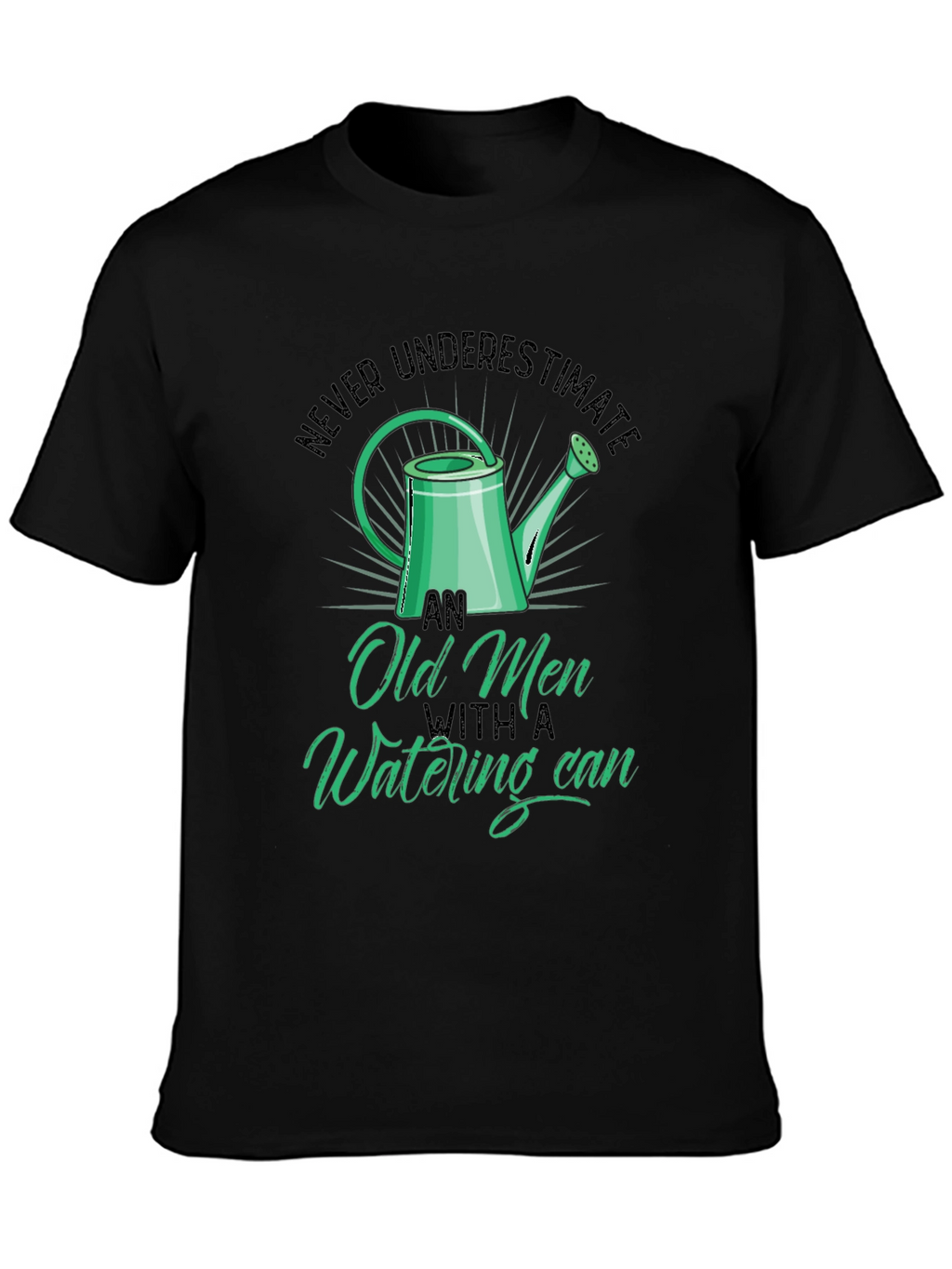 Old Men Watering Can T-Shirt - Funny Gardening Tee