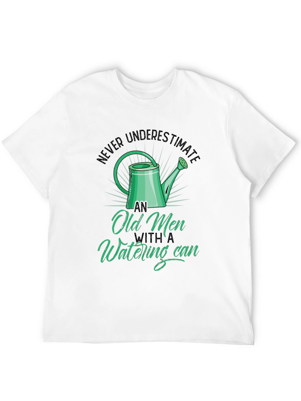 Old Men Watering Can T-Shirt - Funny Gardening Tee