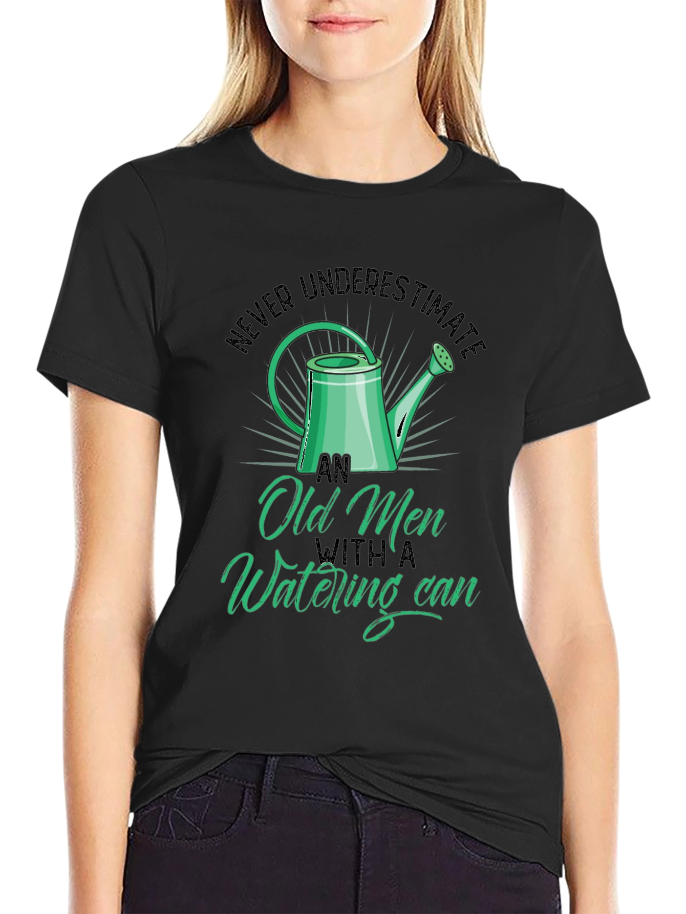Old Men Watering Can T-Shirt - Funny Gardening Tee