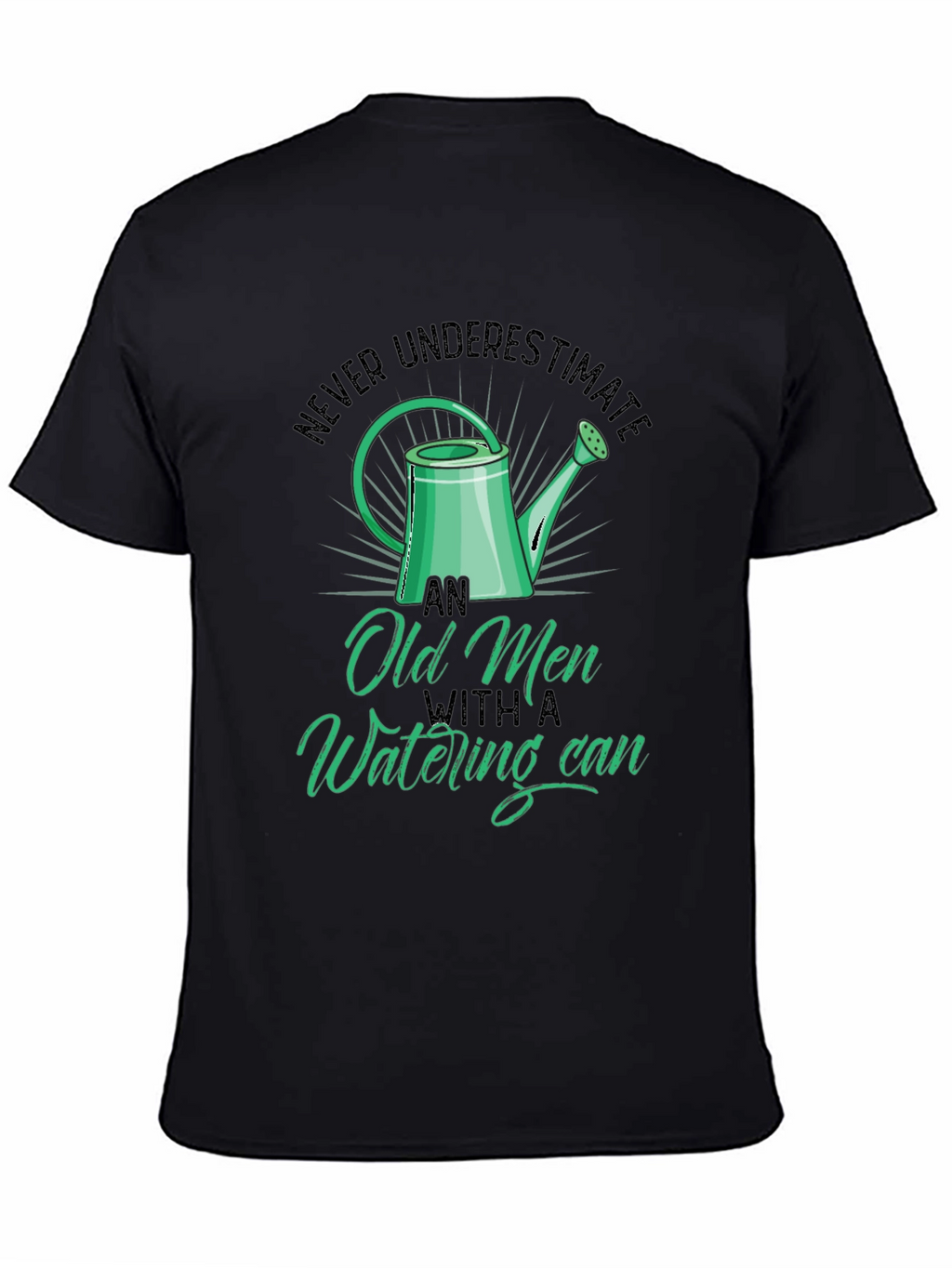 Old Men Watering Can T-Shirt - Funny Gardening Tee