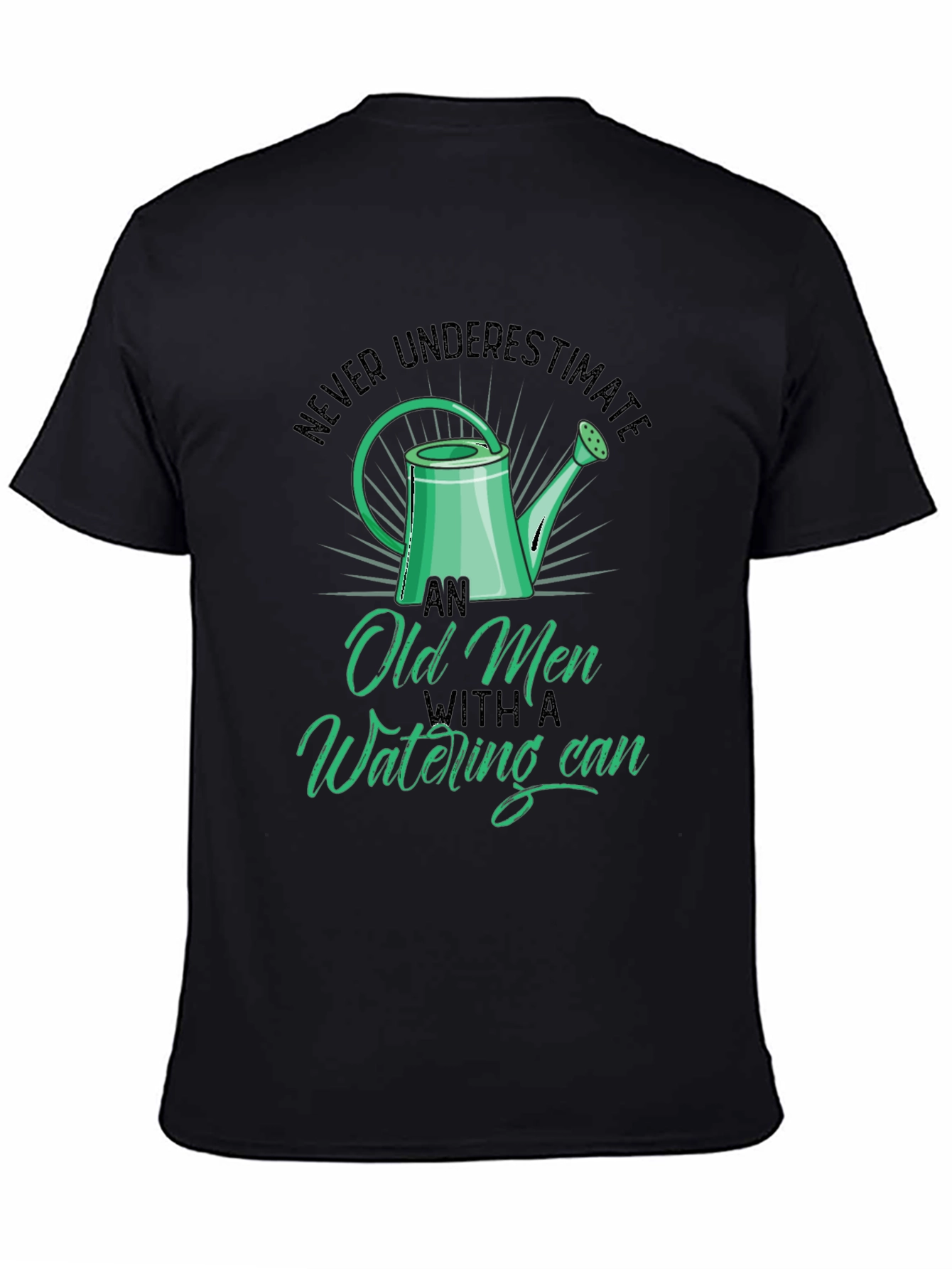 Old Men Watering Can T-Shirt - Funny Gardening Tee
