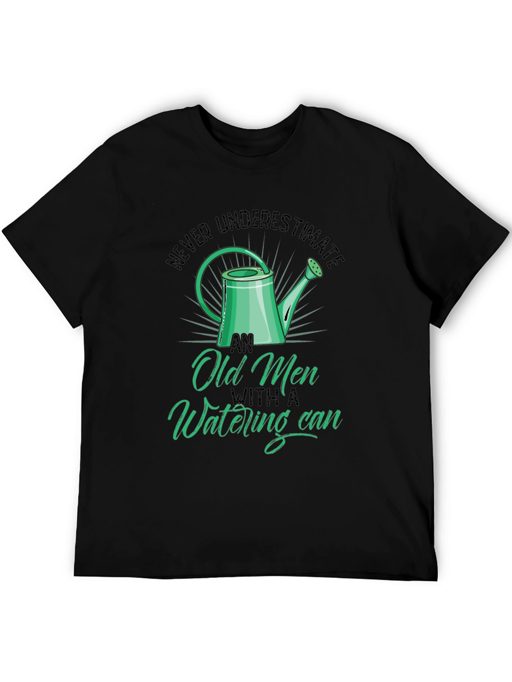 Old Men Watering Can T-Shirt - Funny Gardening Tee