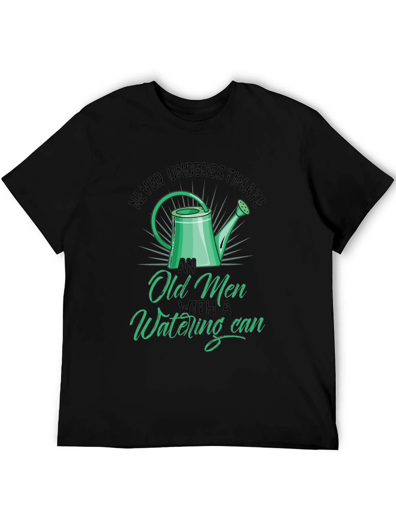 Old Men Watering Can T-Shirt - Funny Gardening Tee