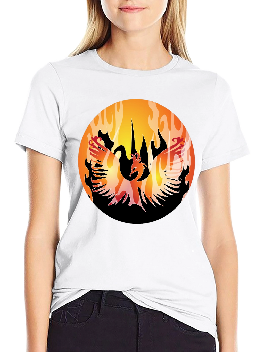 Phoenix Rising Black T-Shirt Graphic Tee
