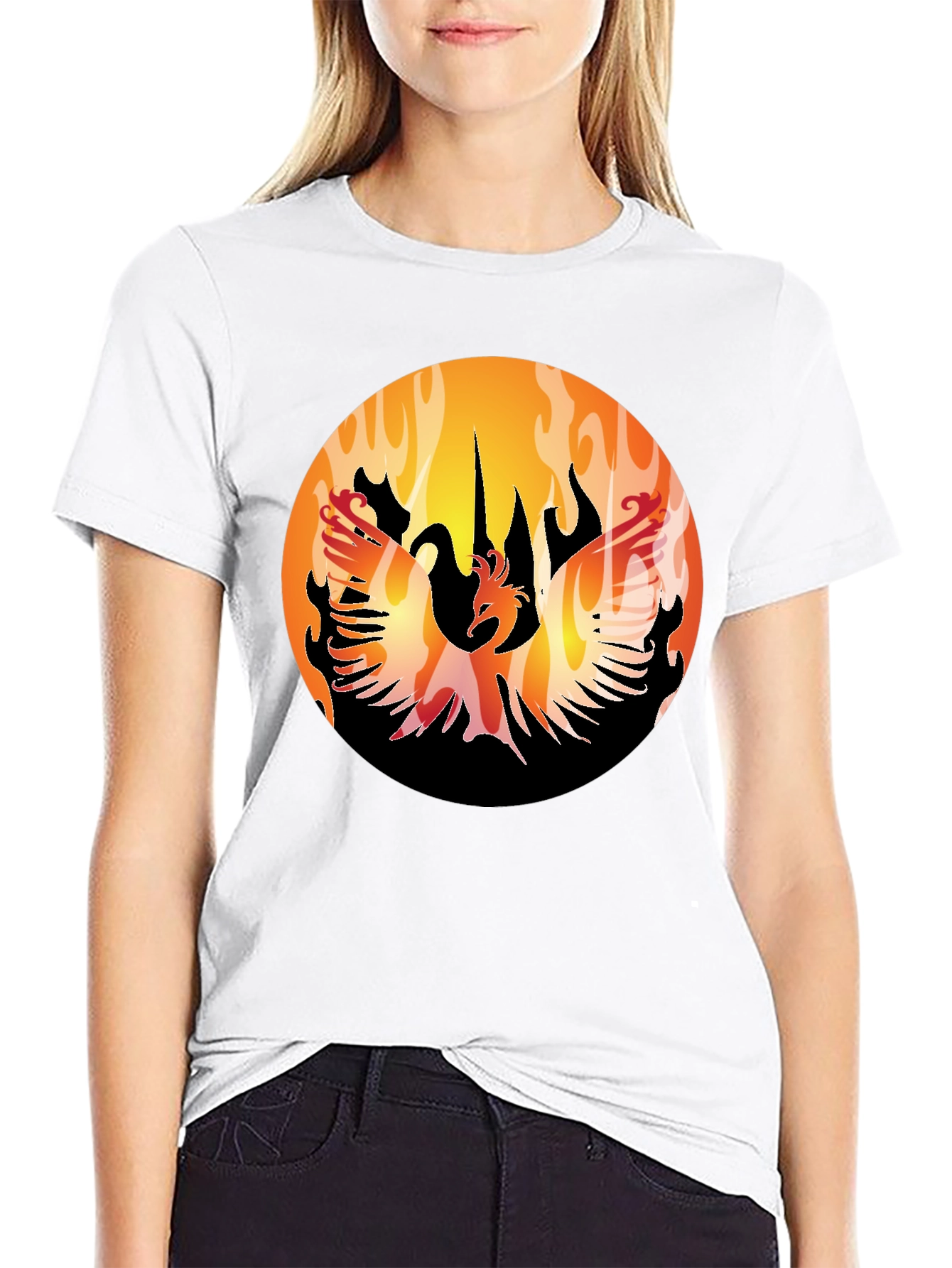 Phoenix Rising Black T-Shirt Graphic Tee