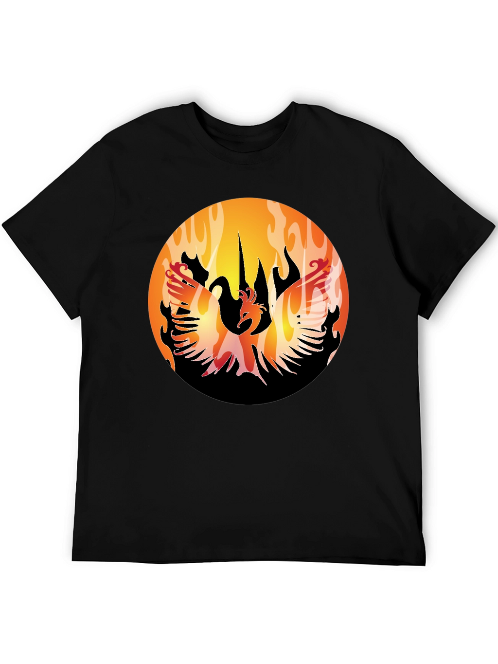 Phoenix Rising Black T-Shirt Graphic Tee