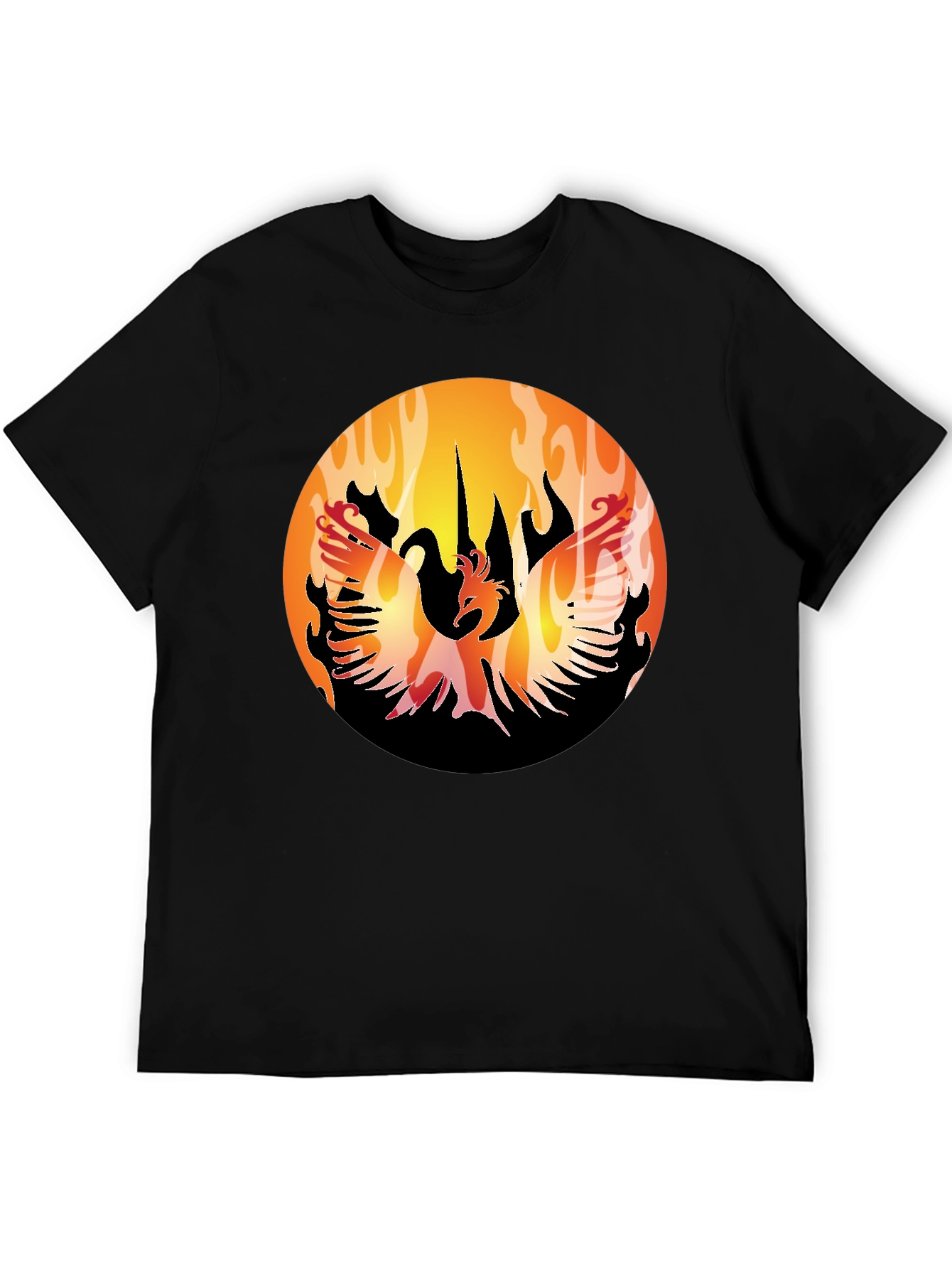 Phoenix Rising Black T-Shirt Graphic Tee