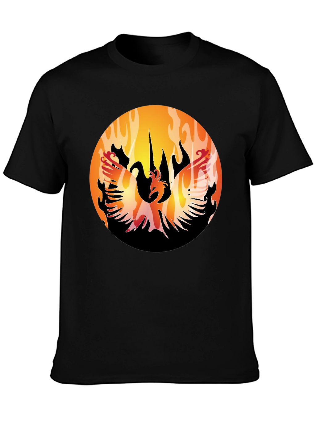 Phoenix Rising Black T-Shirt Graphic Tee