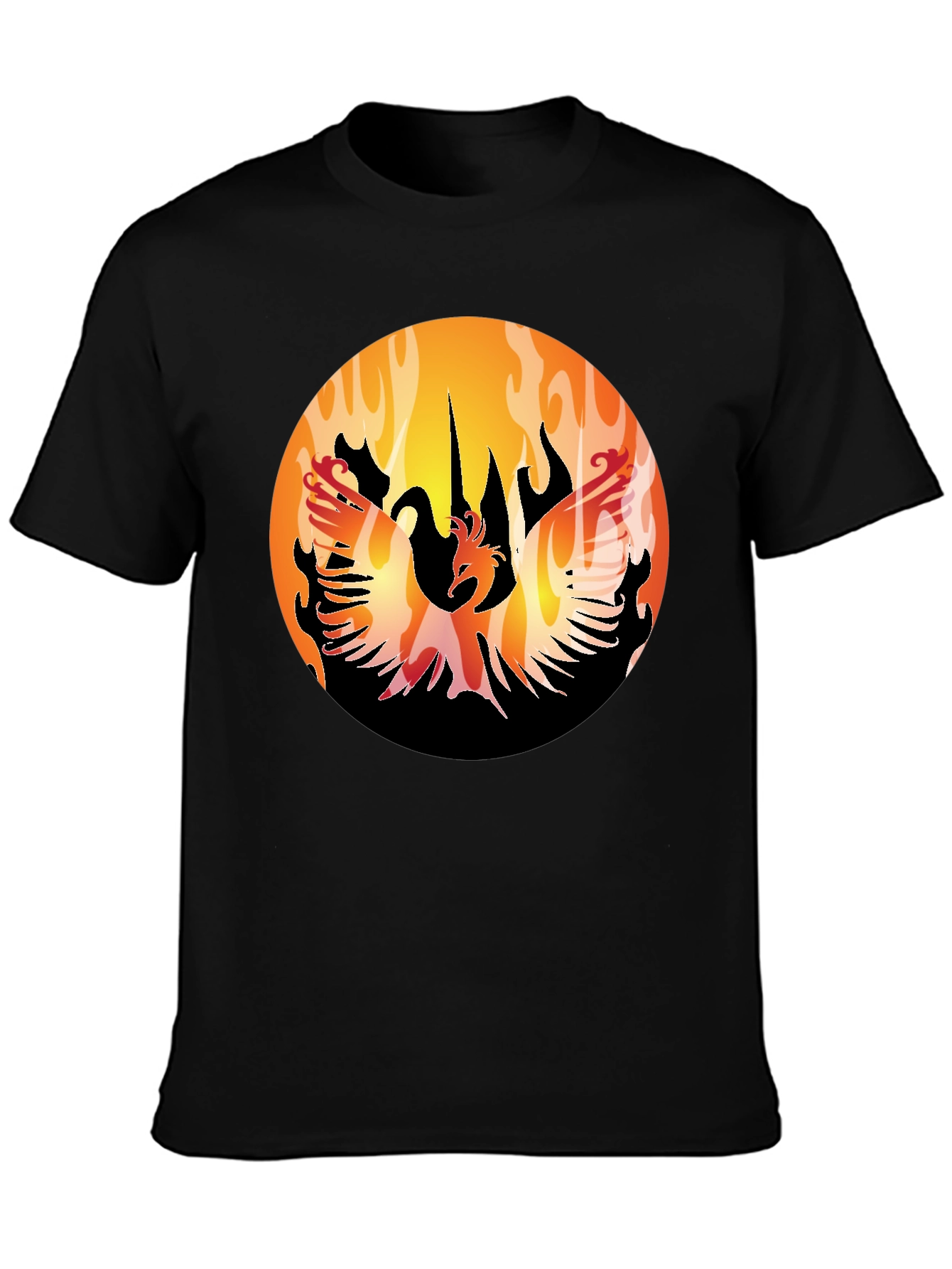 Phoenix Rising Black T-Shirt Graphic Tee