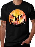 Phoenix Rising Black T-Shirt Graphic Tee