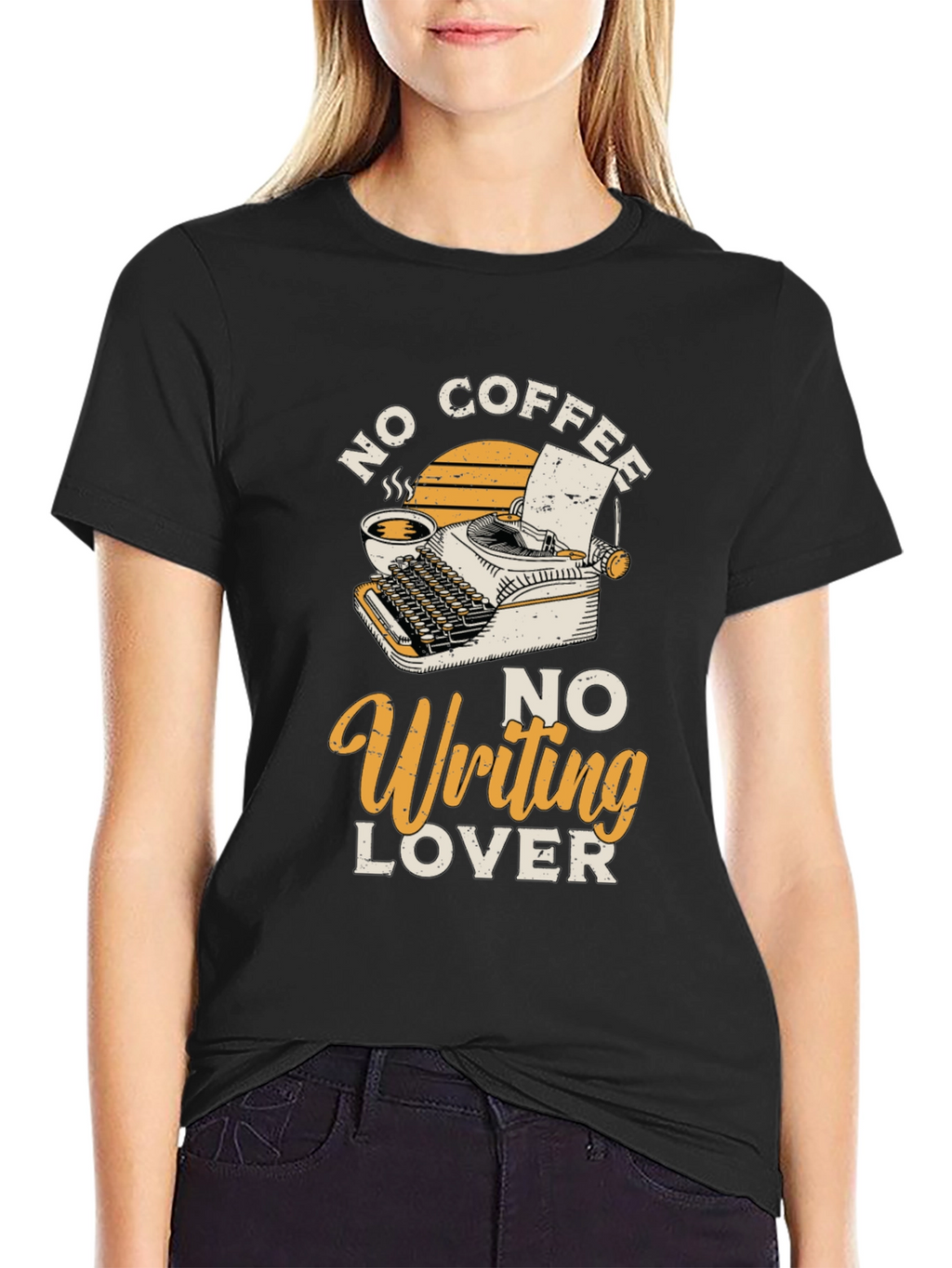 No Coffee No Writing Lover Graphic T-Shirt