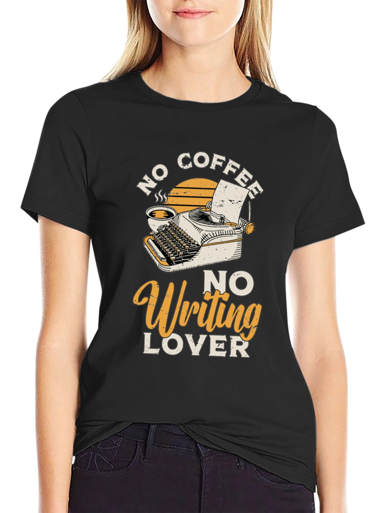 No Coffee No Writing Lover Graphic T-Shirt