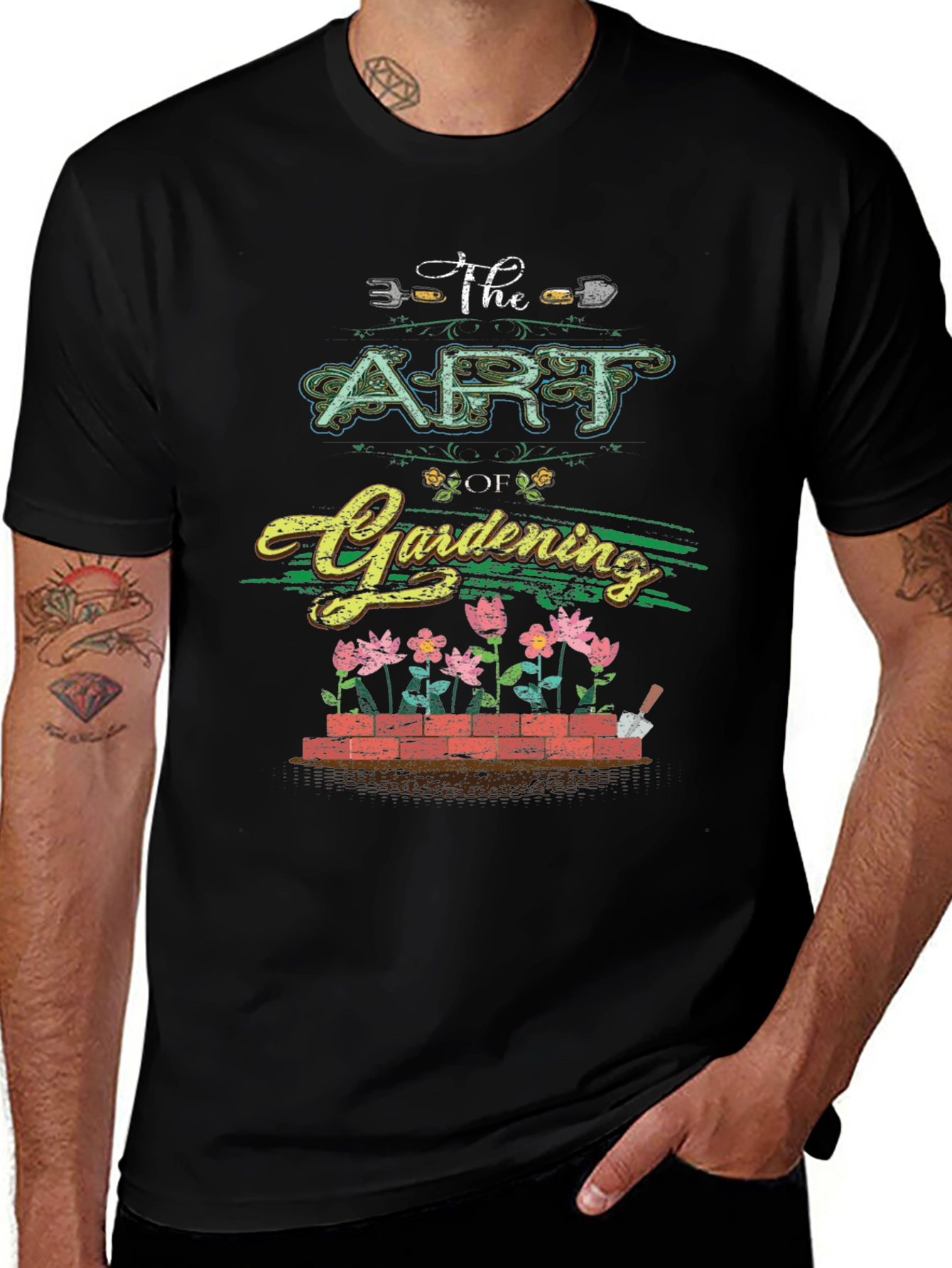 The Art of Gardening Graphic Tee - Black T-Shirt
