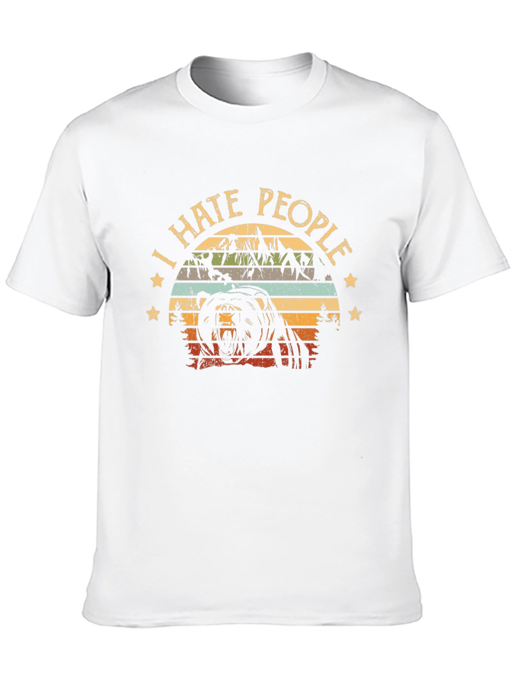 I Hate People Bear Graphic T-Shirt