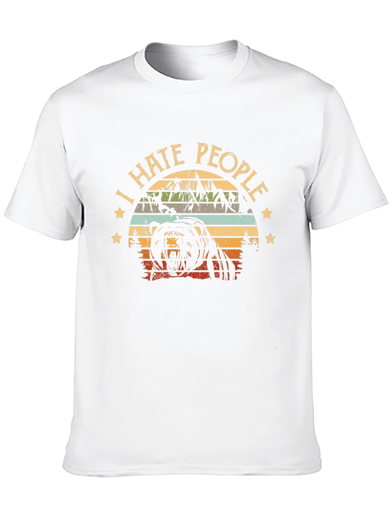 I Hate People Bear Graphic T-Shirt