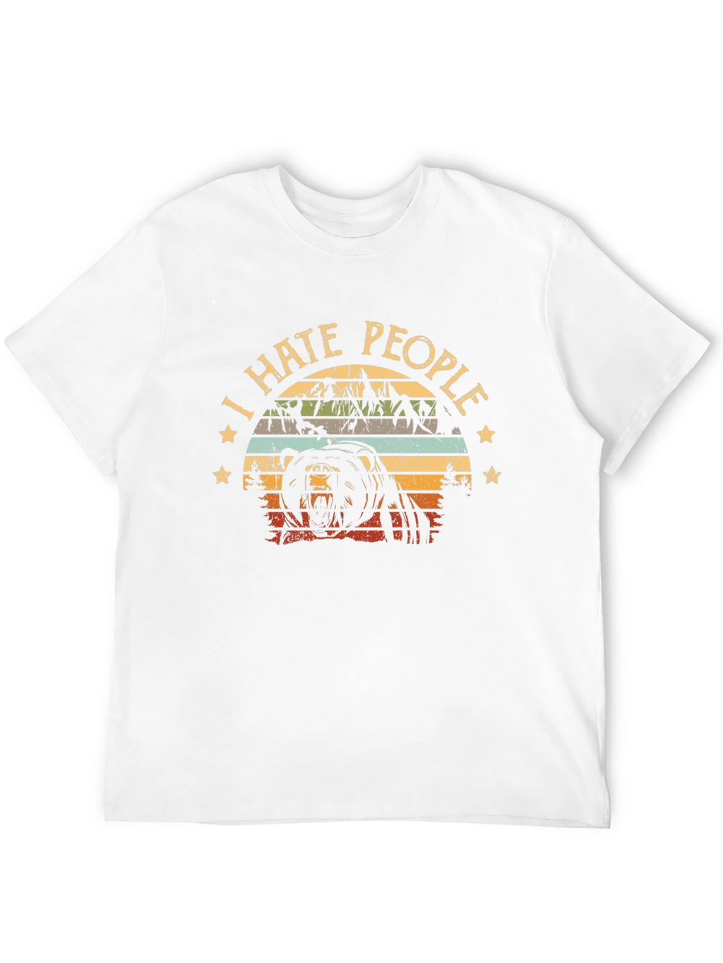 I Hate People Bear Graphic T-Shirt
