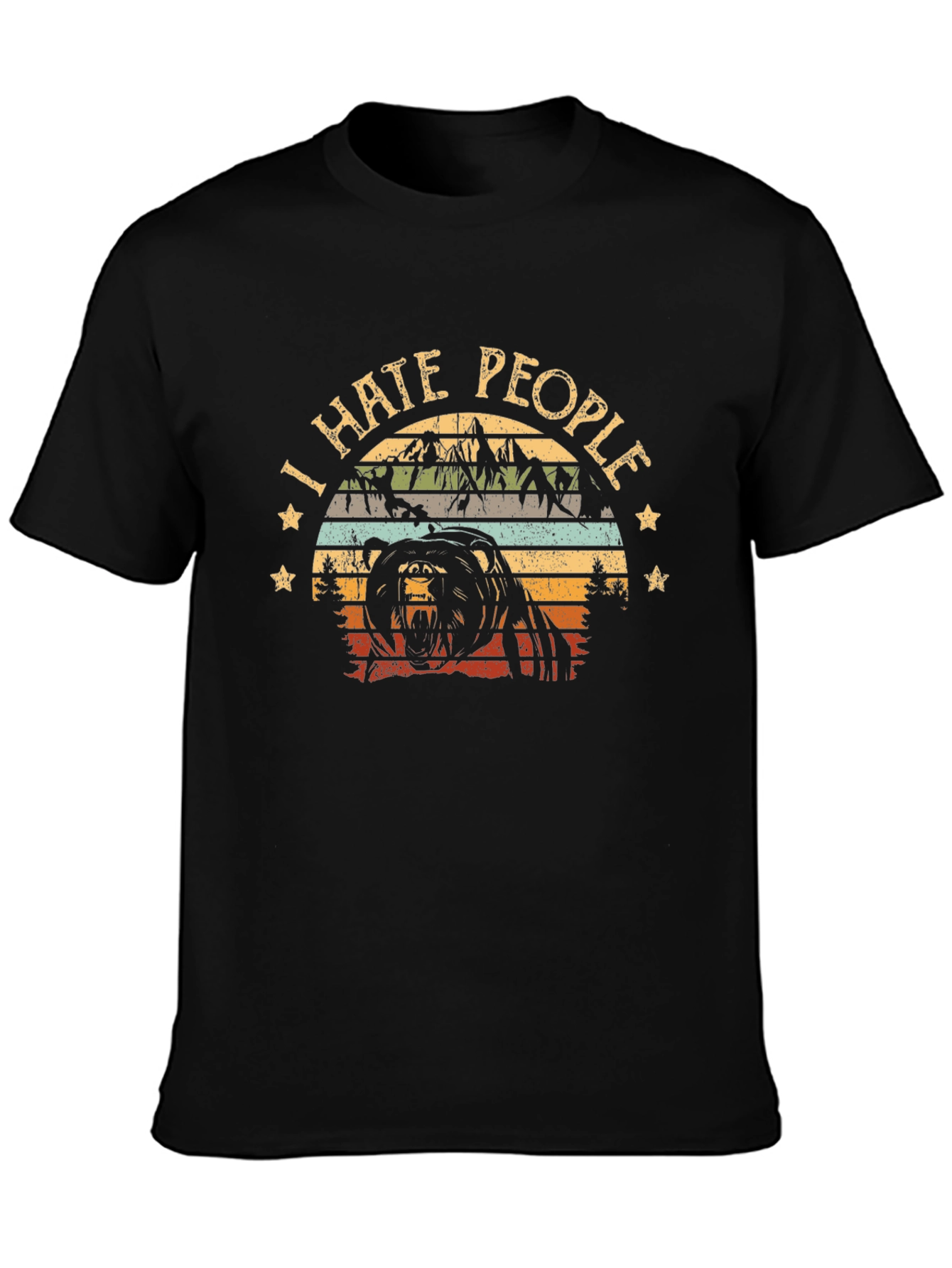 I Hate People Bear Graphic T-Shirt