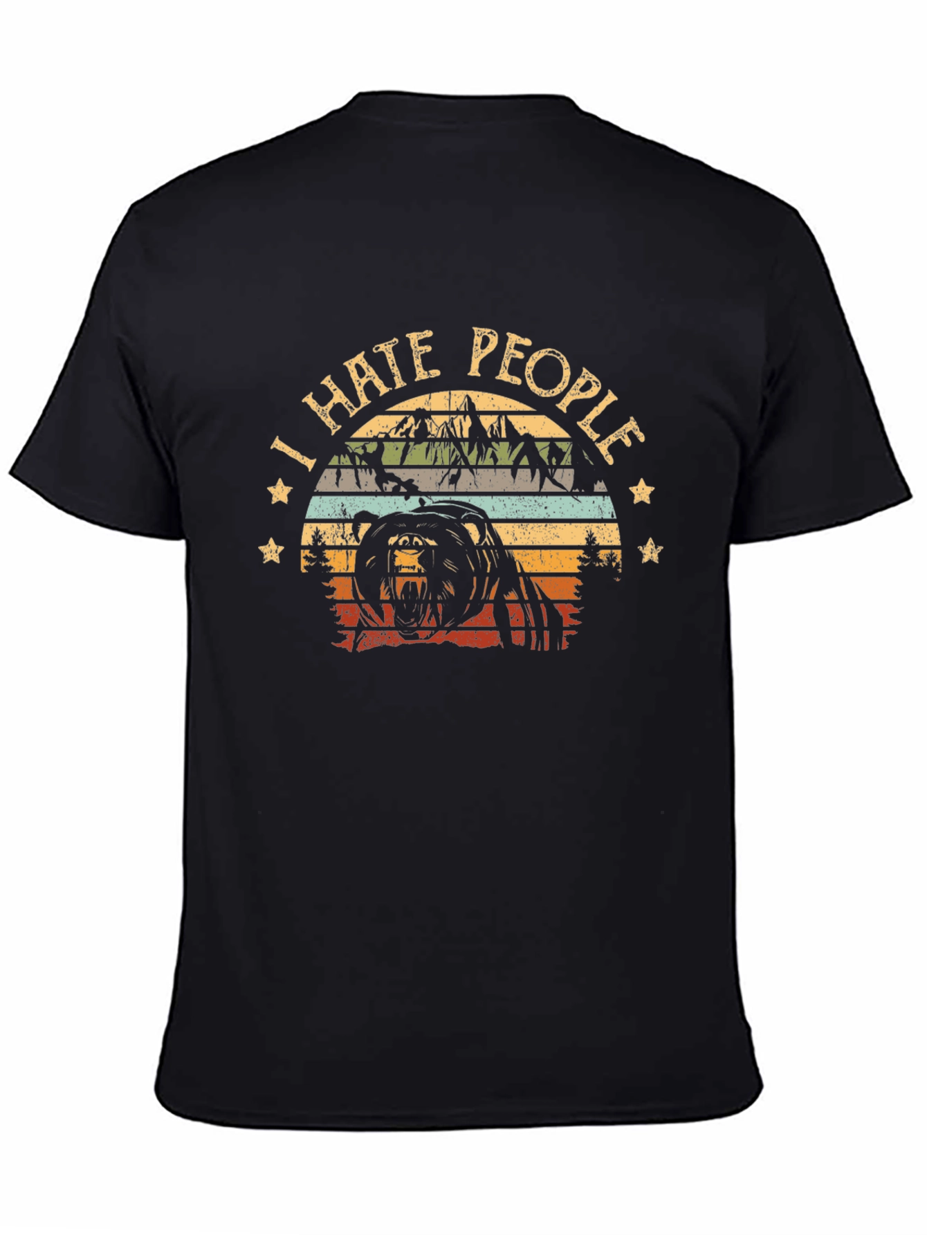 I Hate People Bear Graphic T-Shirt