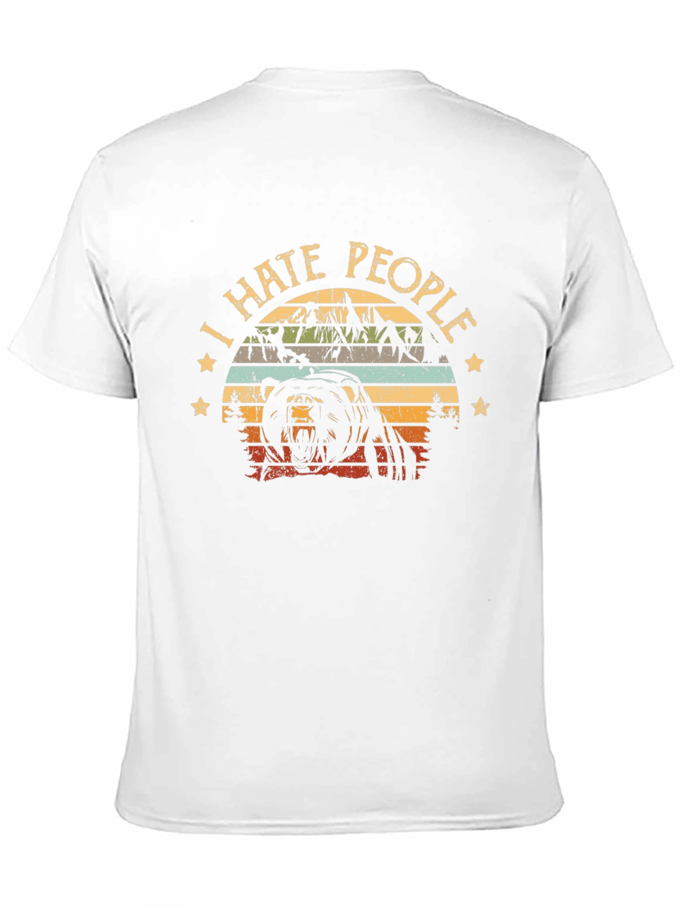 I Hate People Bear Graphic T-Shirt
