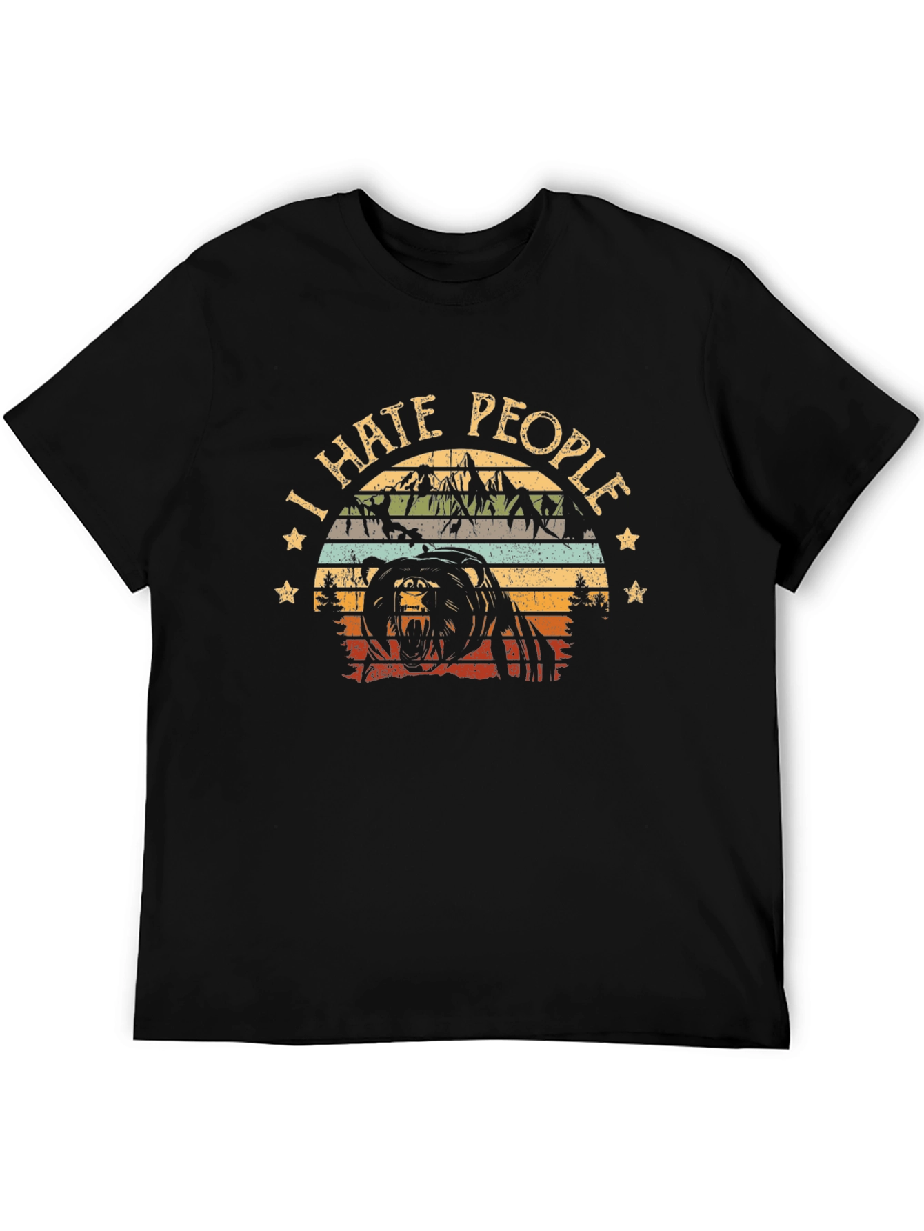 I Hate People Bear Graphic T-Shirt