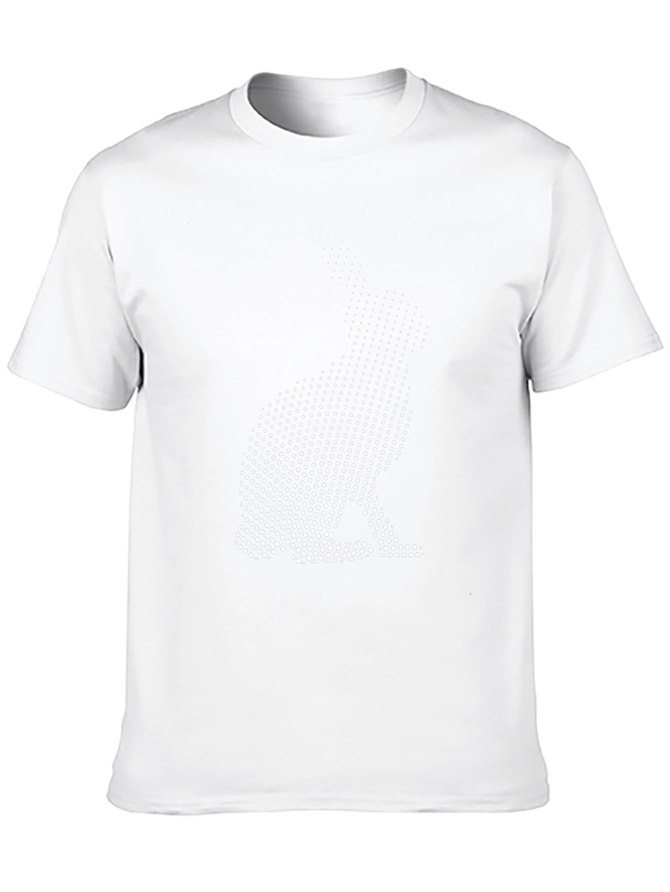 Rabbit Dot Art Black T-Shirt