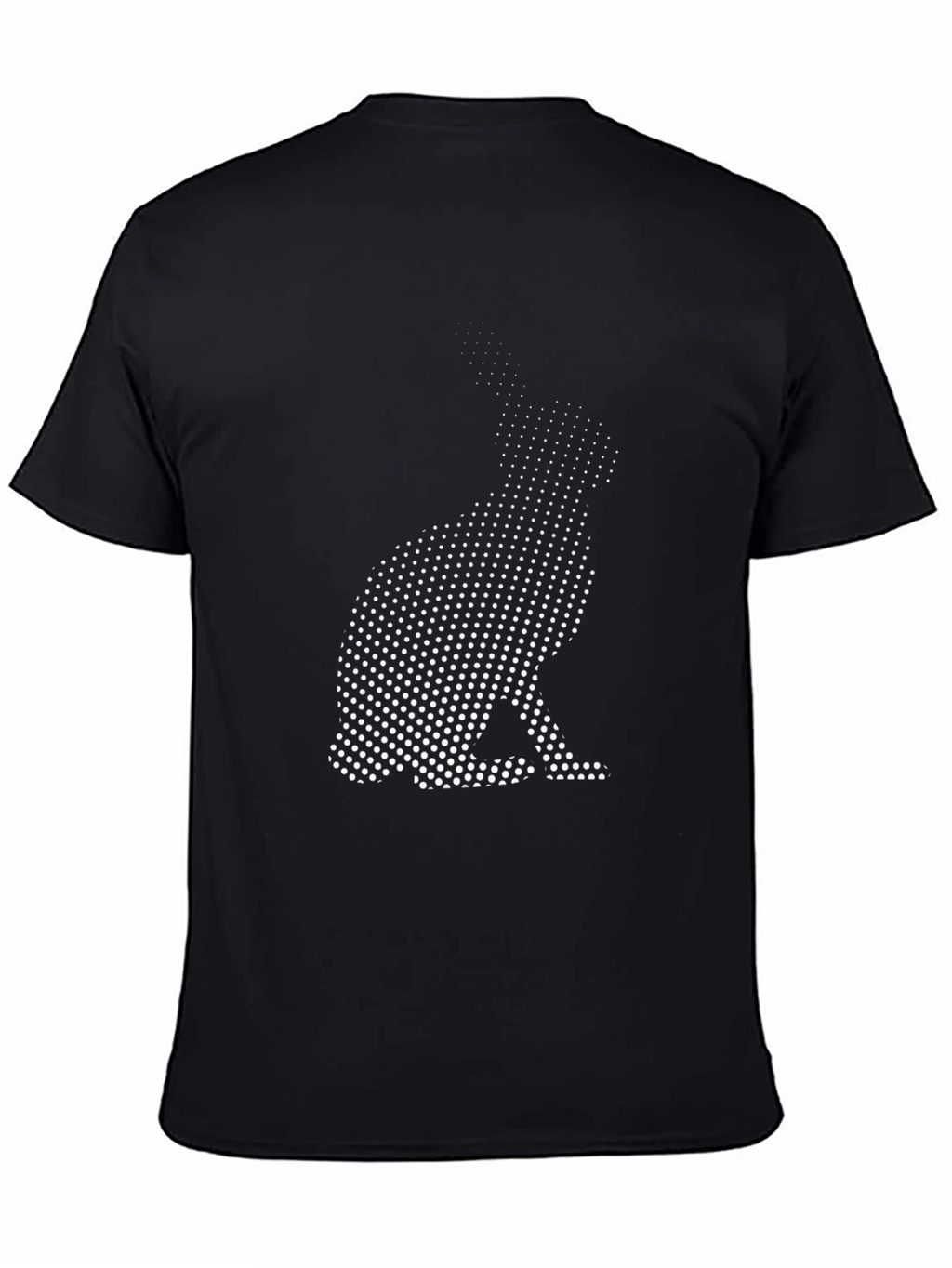 Rabbit Dot Art Black T-Shirt