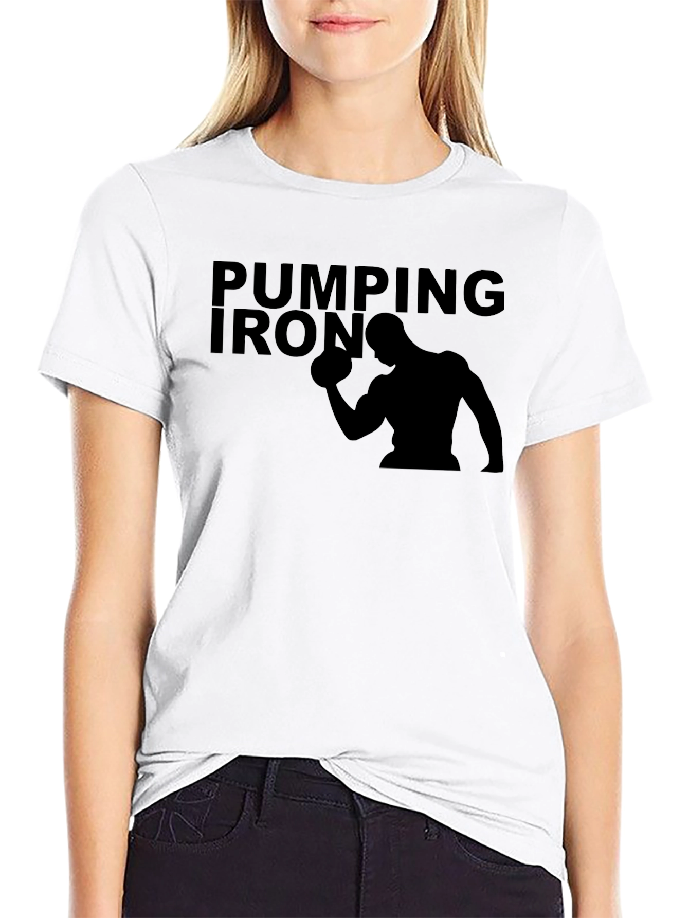 Pumping Iron Black T-Shirt - Gym Workout Apparel