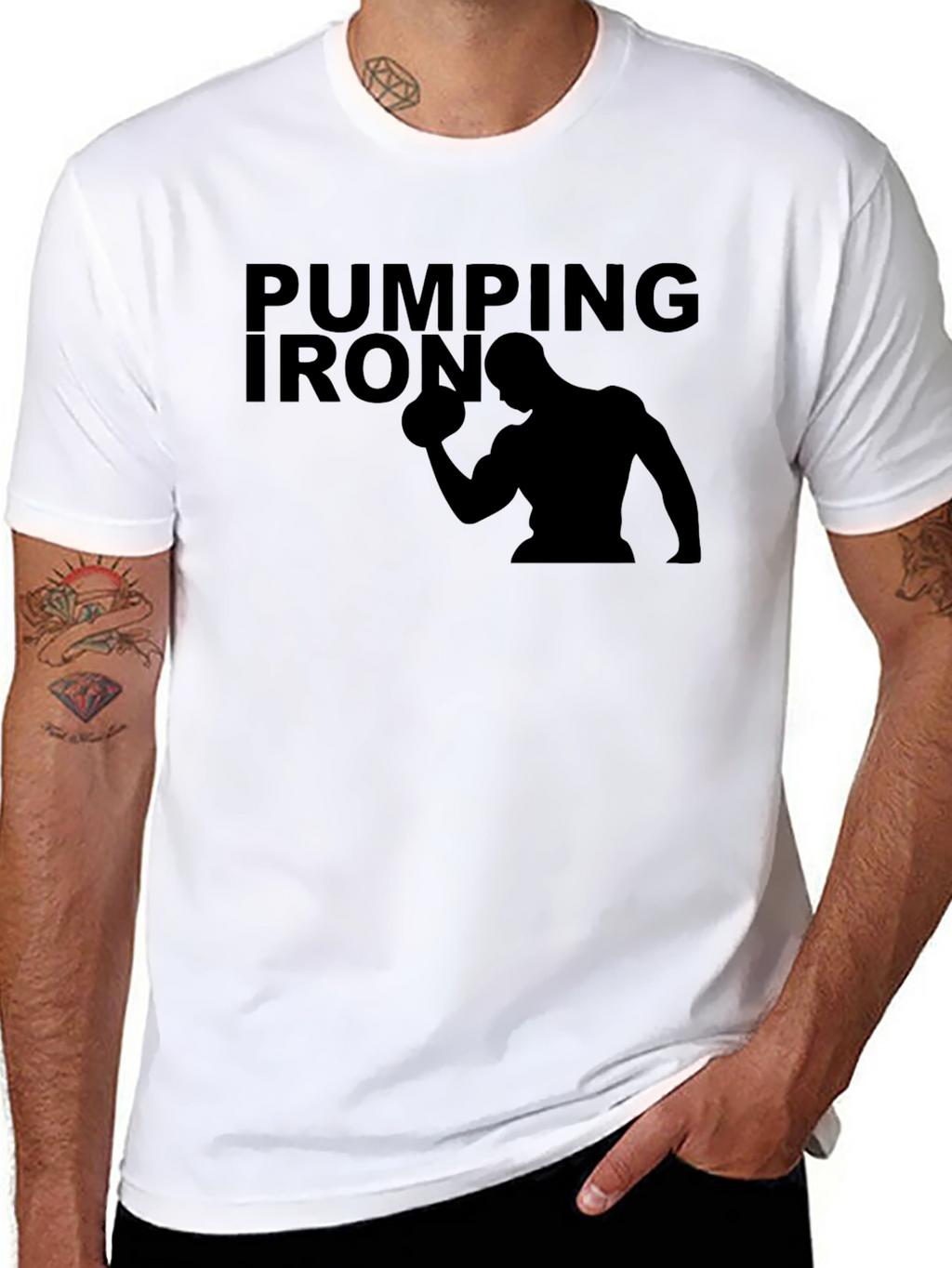 Pumping Iron Black T-Shirt - Gym Workout Apparel