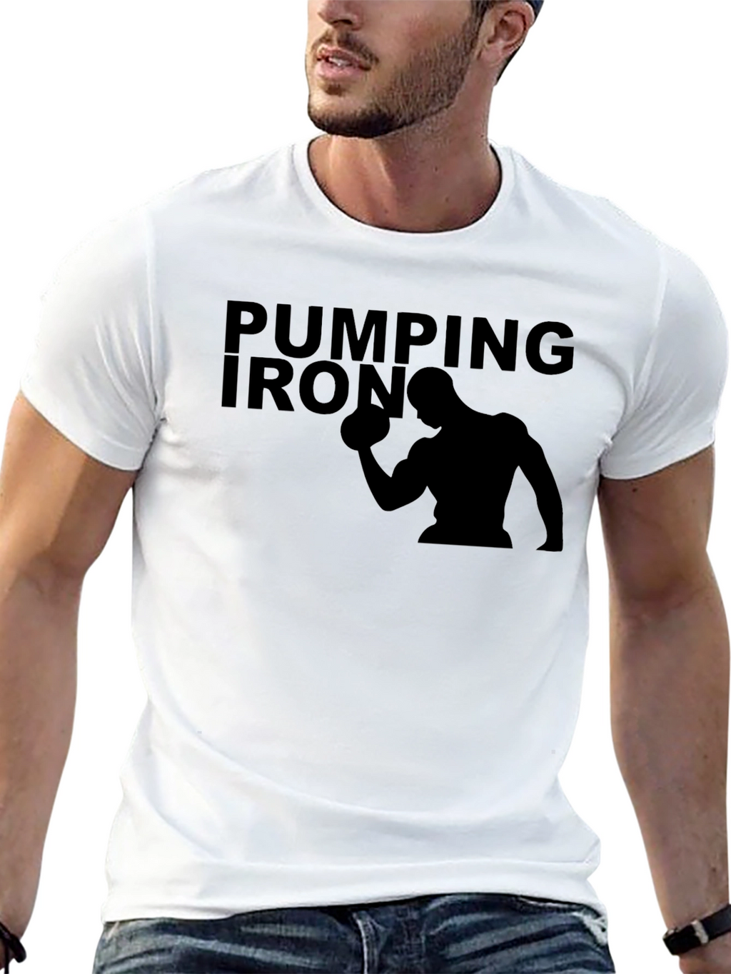 Pumping Iron Black T-Shirt - Gym Workout Apparel