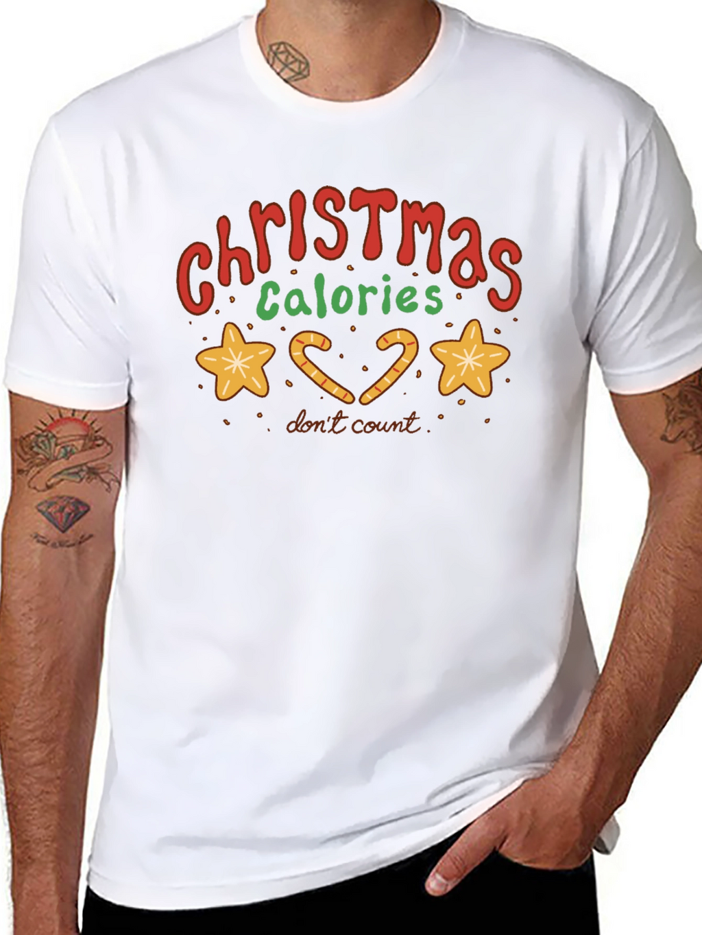 Christmas Calories Dont Count Graphic T-Shirt