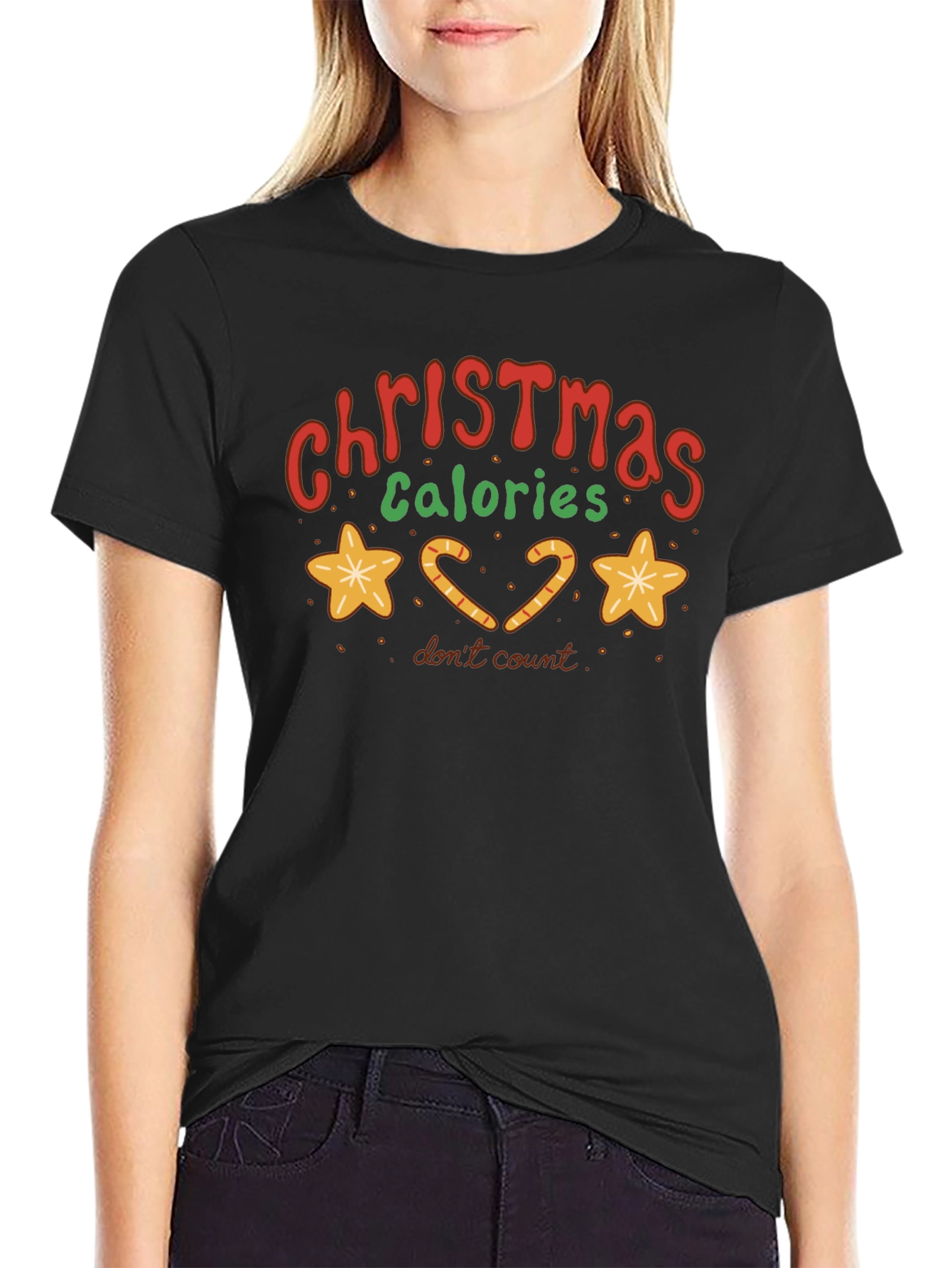 Christmas Calories Dont Count Graphic T-Shirt