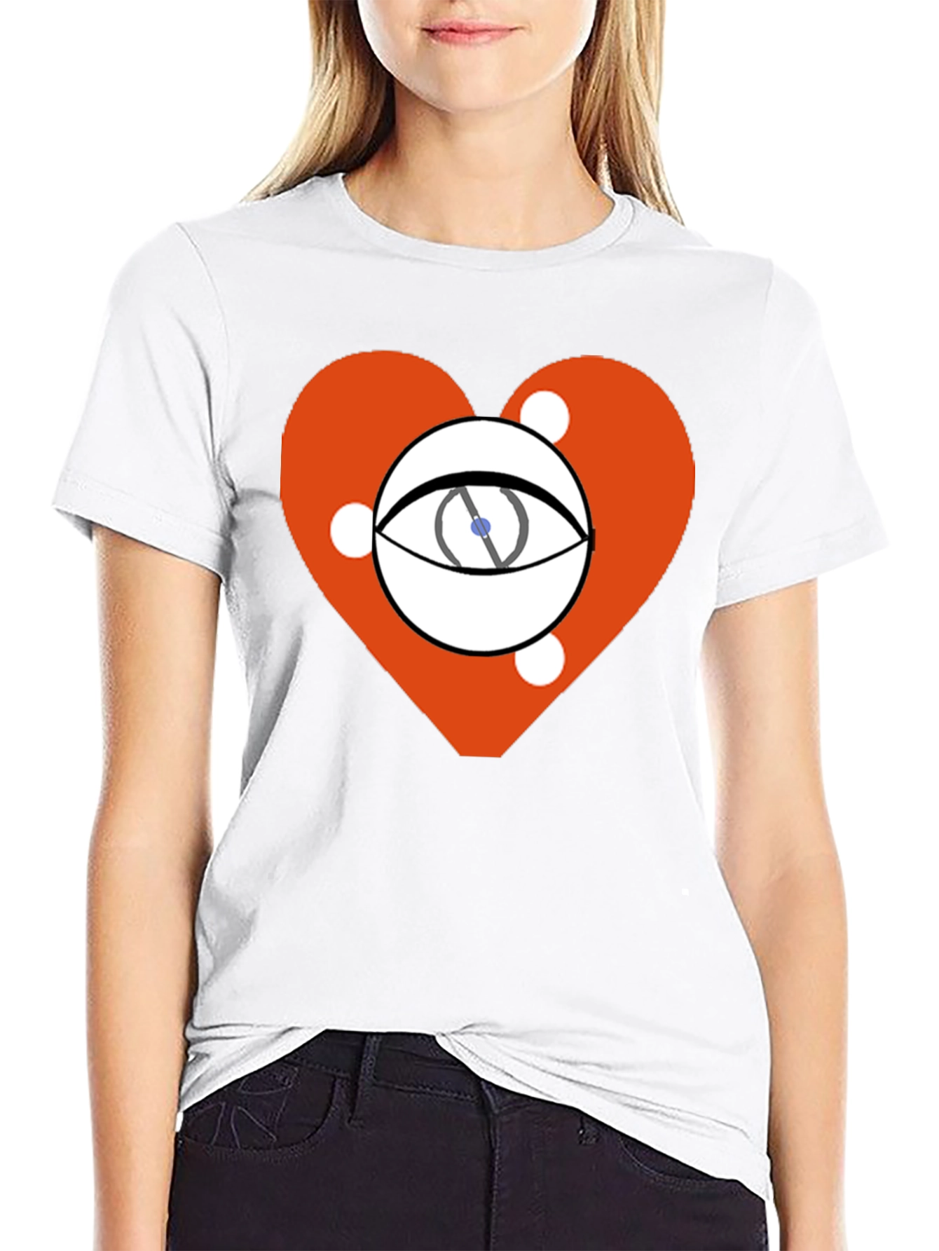 Eye Heart Graphic Black Tee