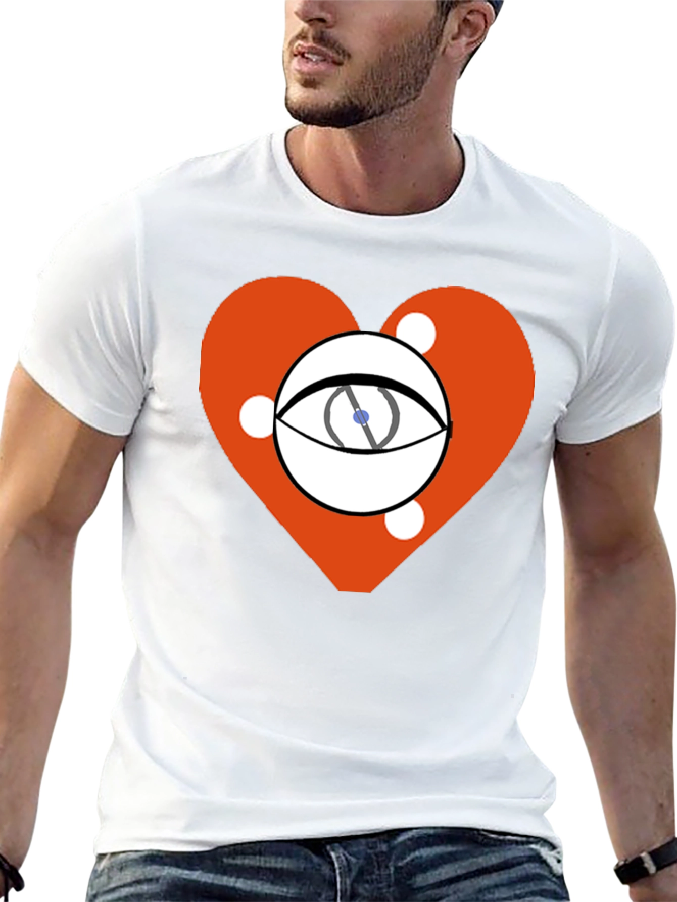 Eye Heart Graphic Black Tee