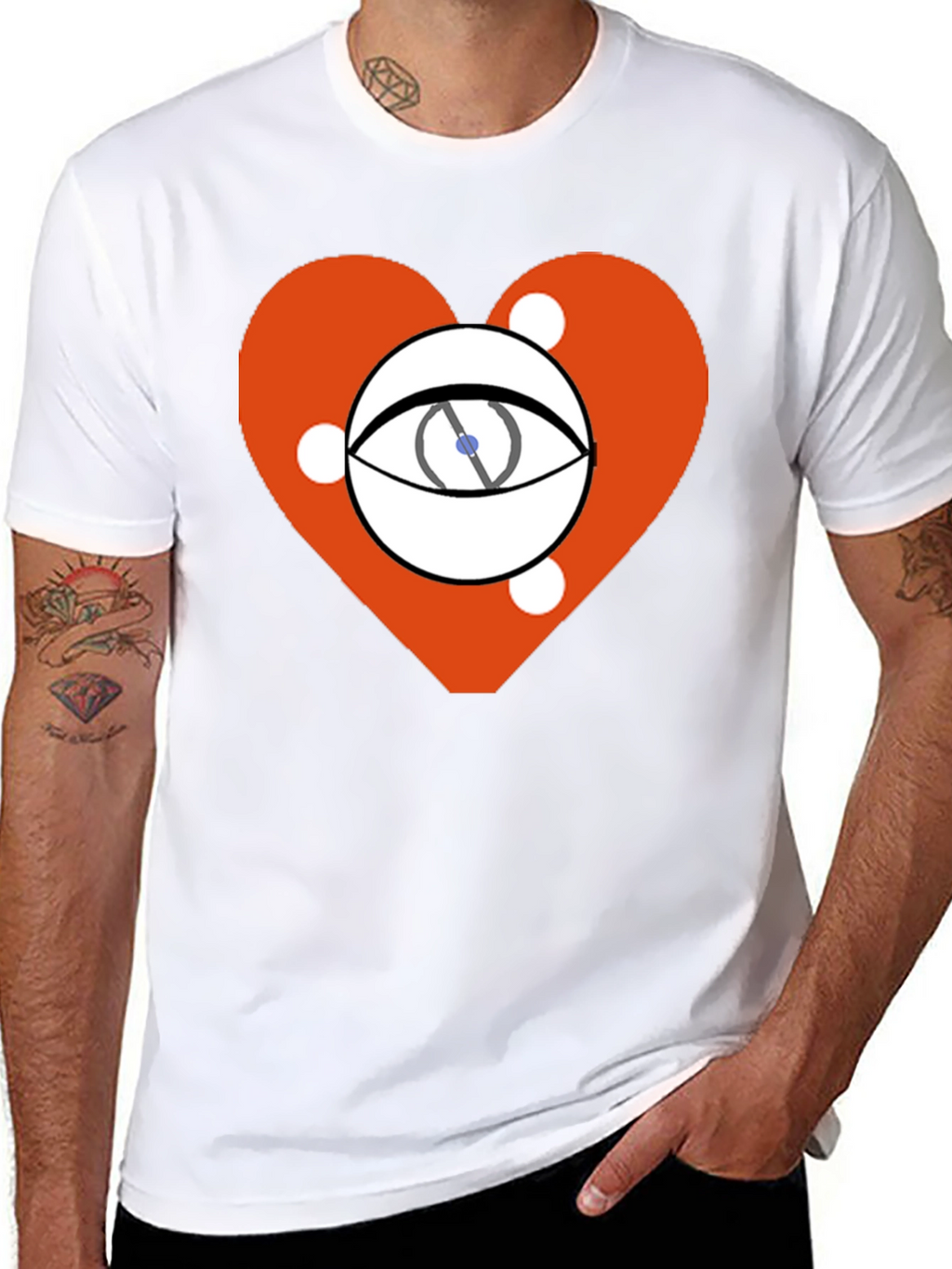 Eye Heart Graphic Black Tee