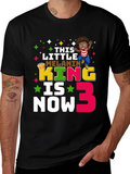 Melanin King Birthday T-Shirt - Boys 3rd Birthday