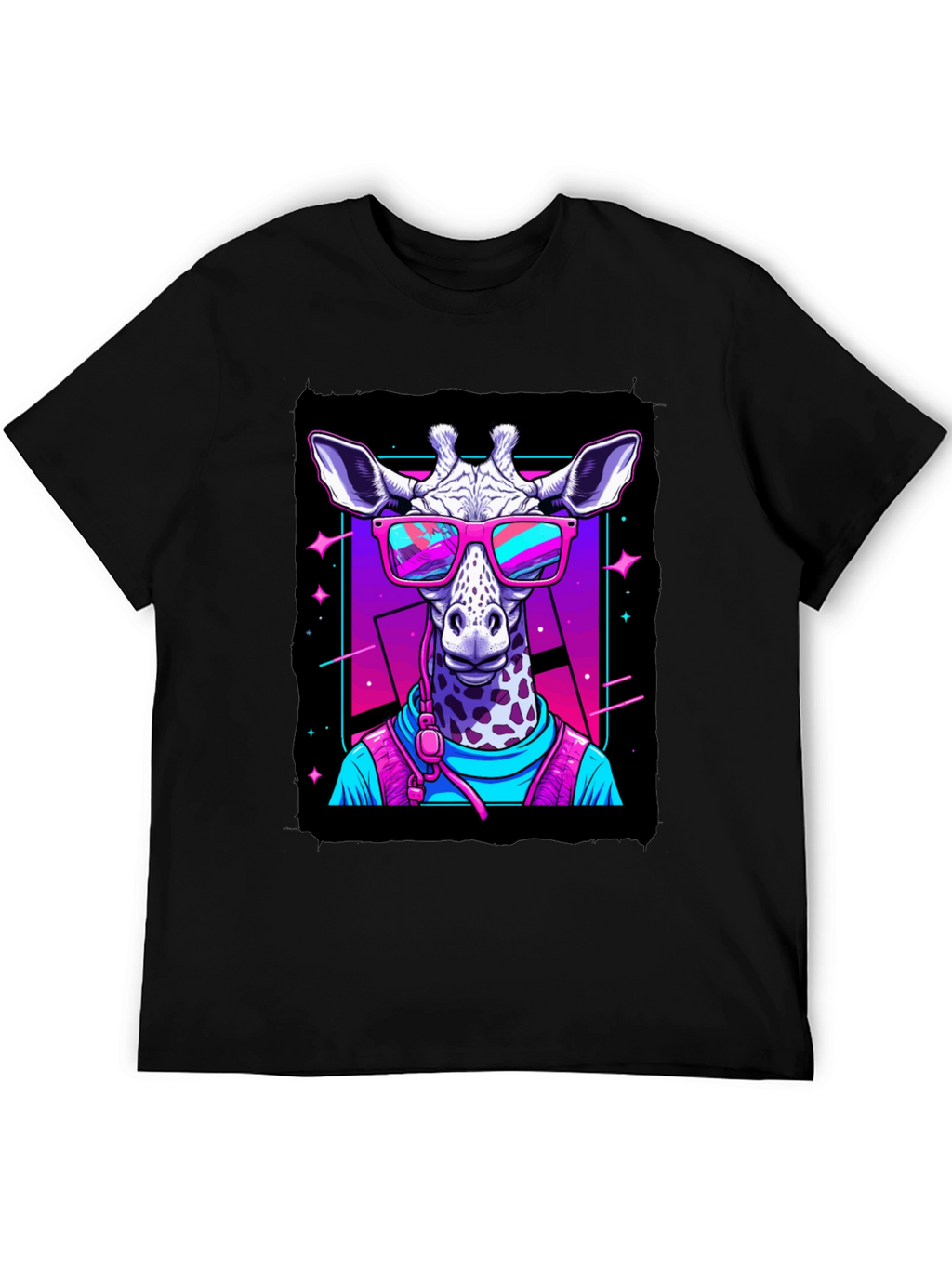 Giraffe in Sunglasses Graphic T-Shirt