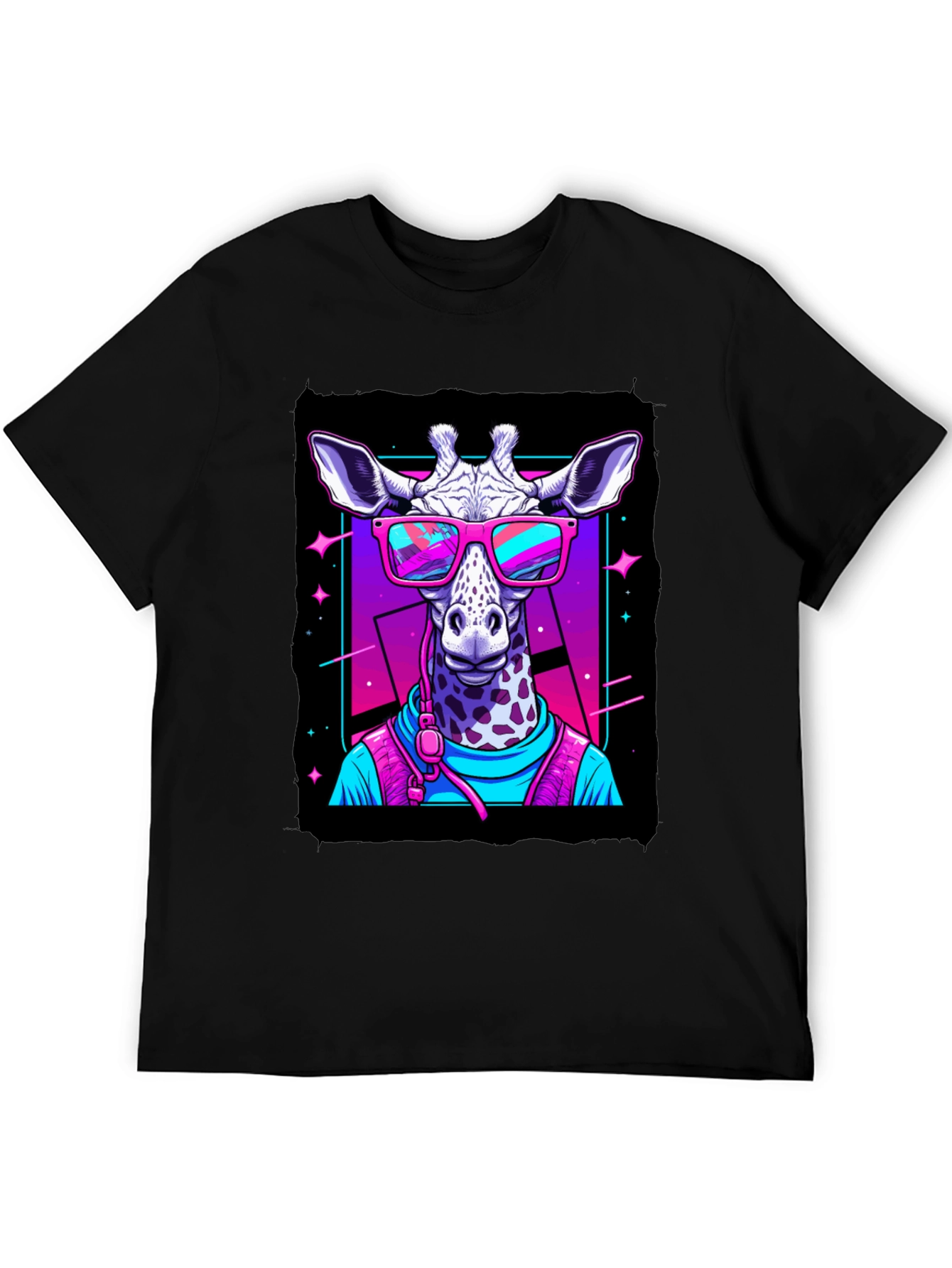 Giraffe in Sunglasses Graphic T-Shirt