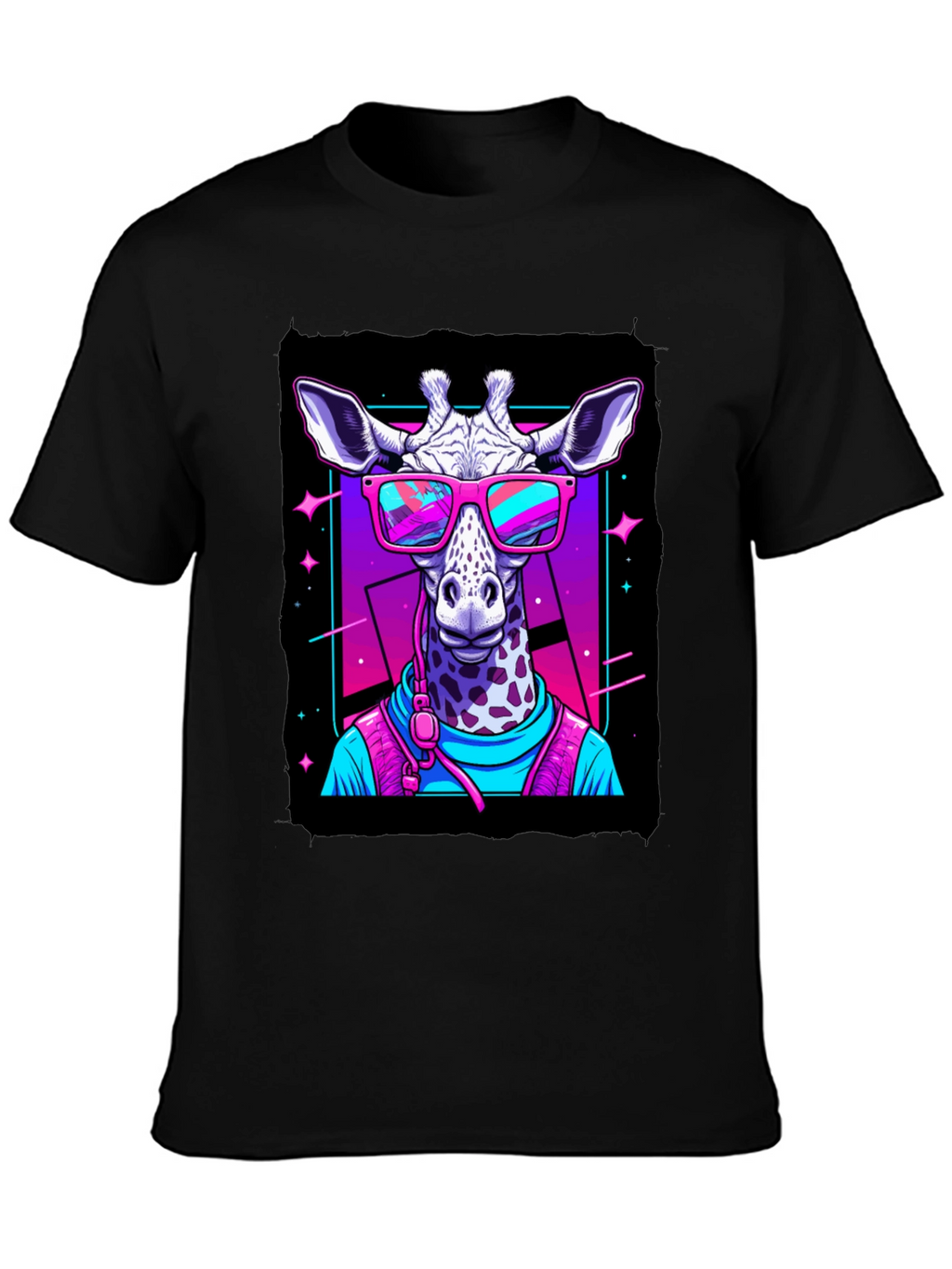 Giraffe in Sunglasses Graphic T-Shirt