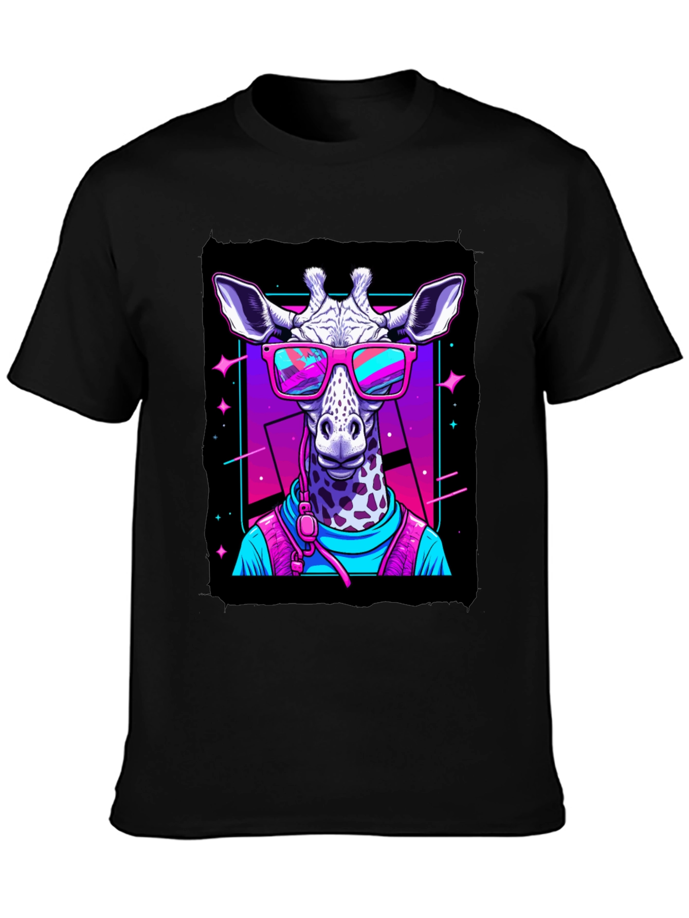 Giraffe in Sunglasses Graphic T-Shirt