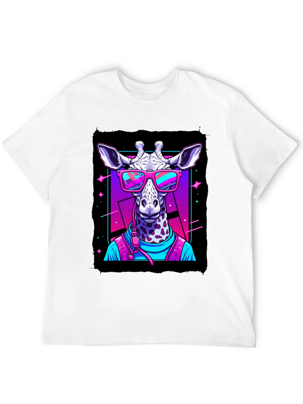 Giraffe in Sunglasses Graphic T-Shirt