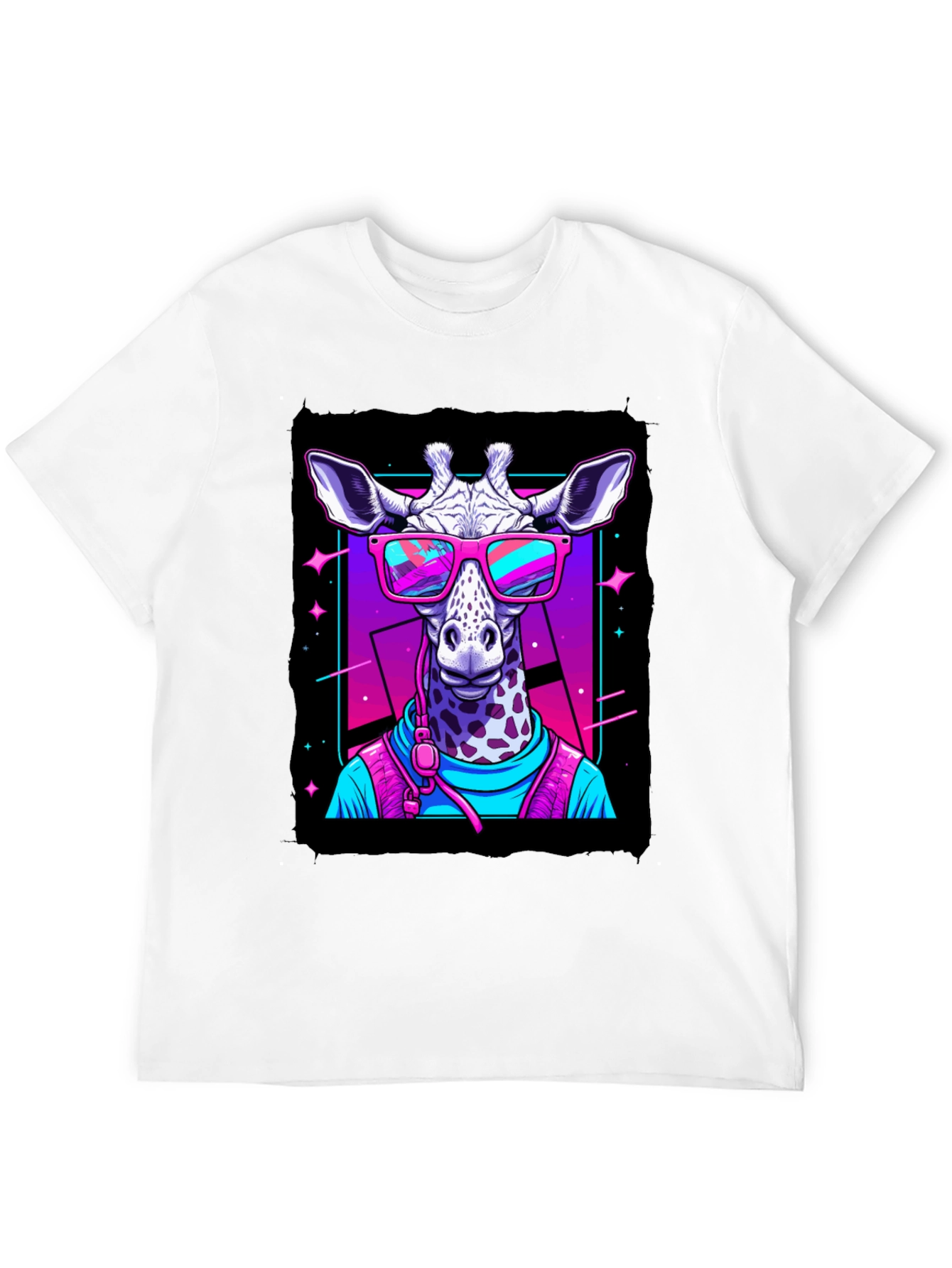 Giraffe in Sunglasses Graphic T-Shirt