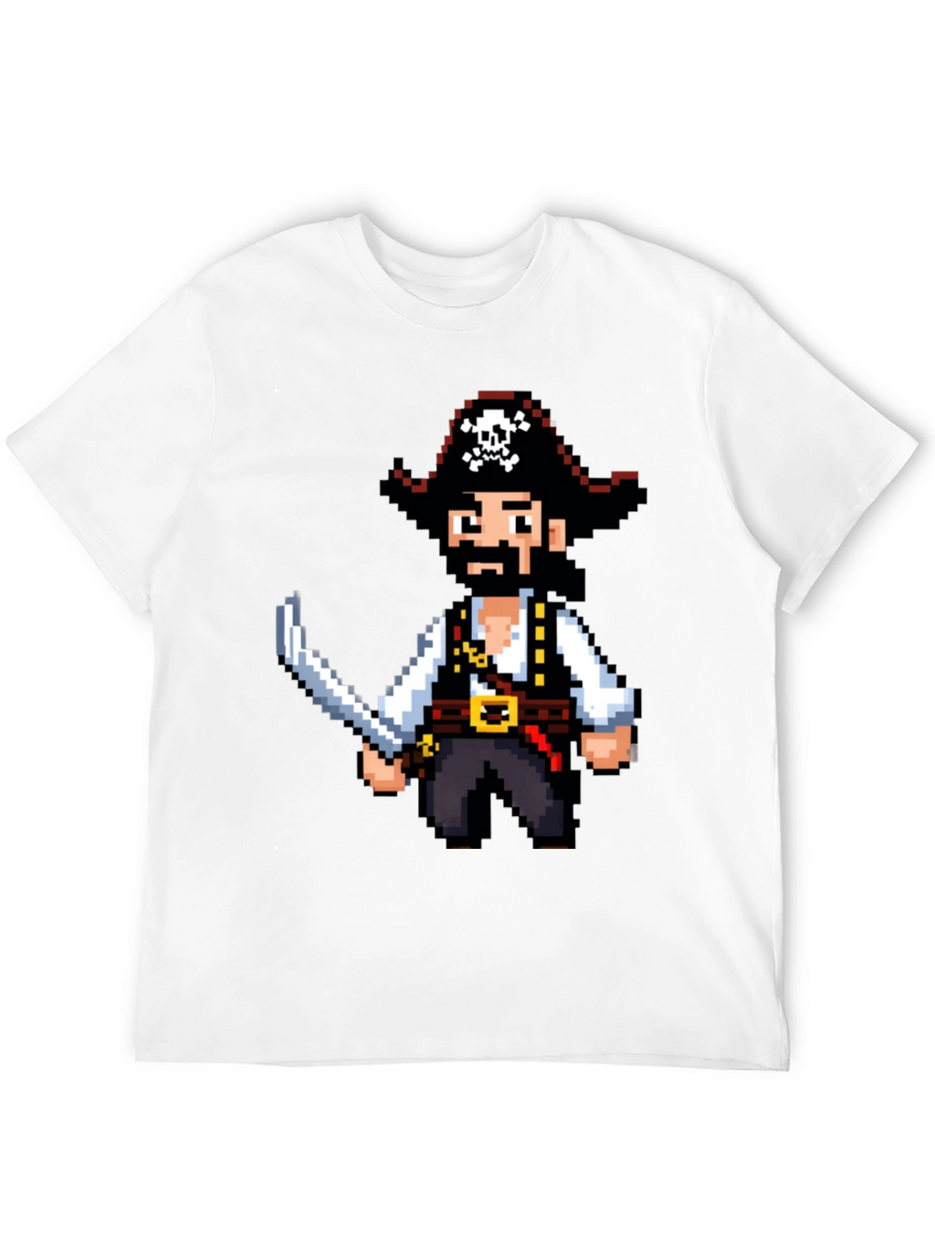 Pixel Pirate Black T-Shirt - Gaming Style