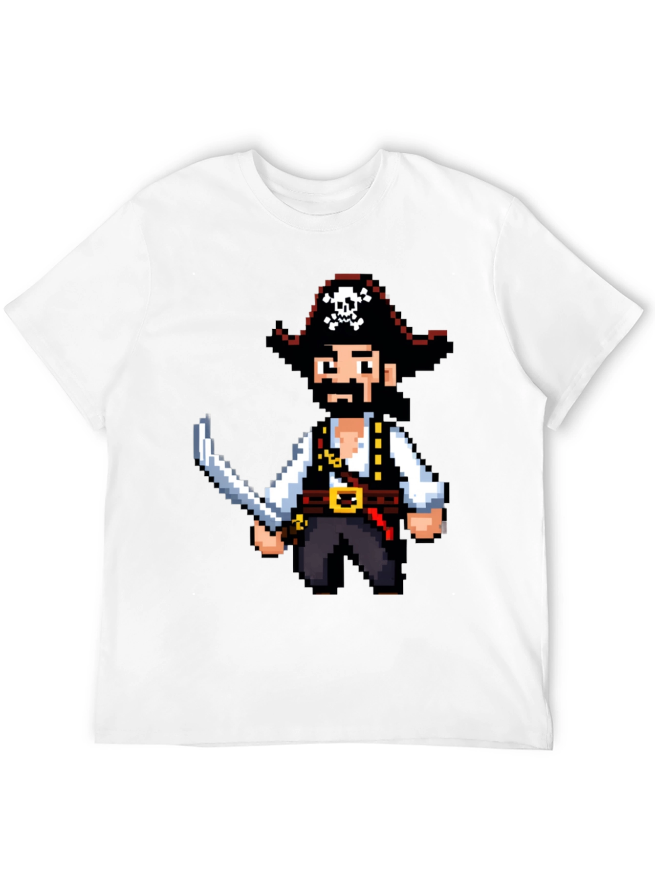 Pixel Pirate Black T-Shirt - Gaming Style