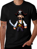 Pixel Pirate Black T-Shirt - Gaming Style