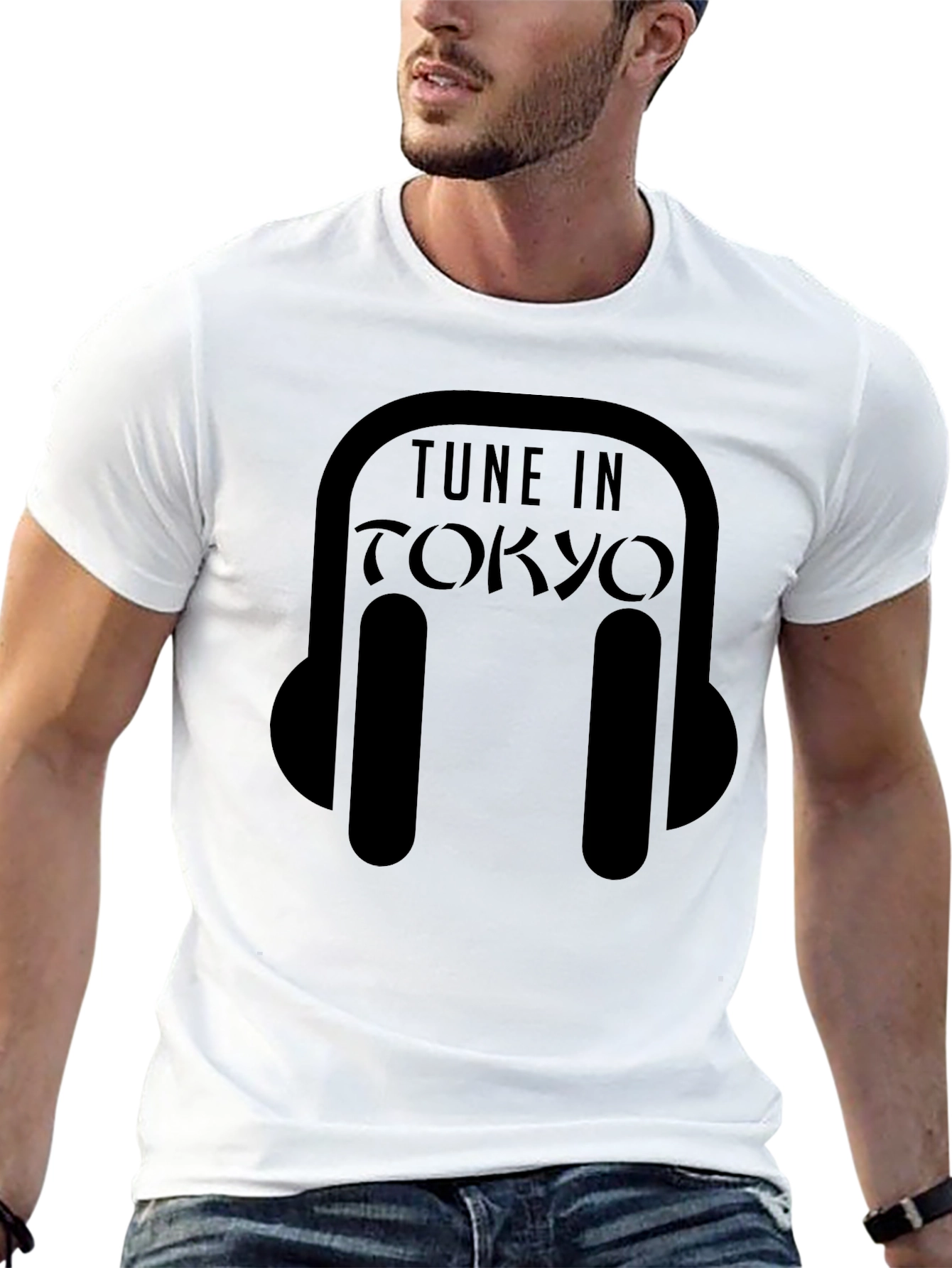 Tune in Tokyo T-Shirt - Black Graphic Tee