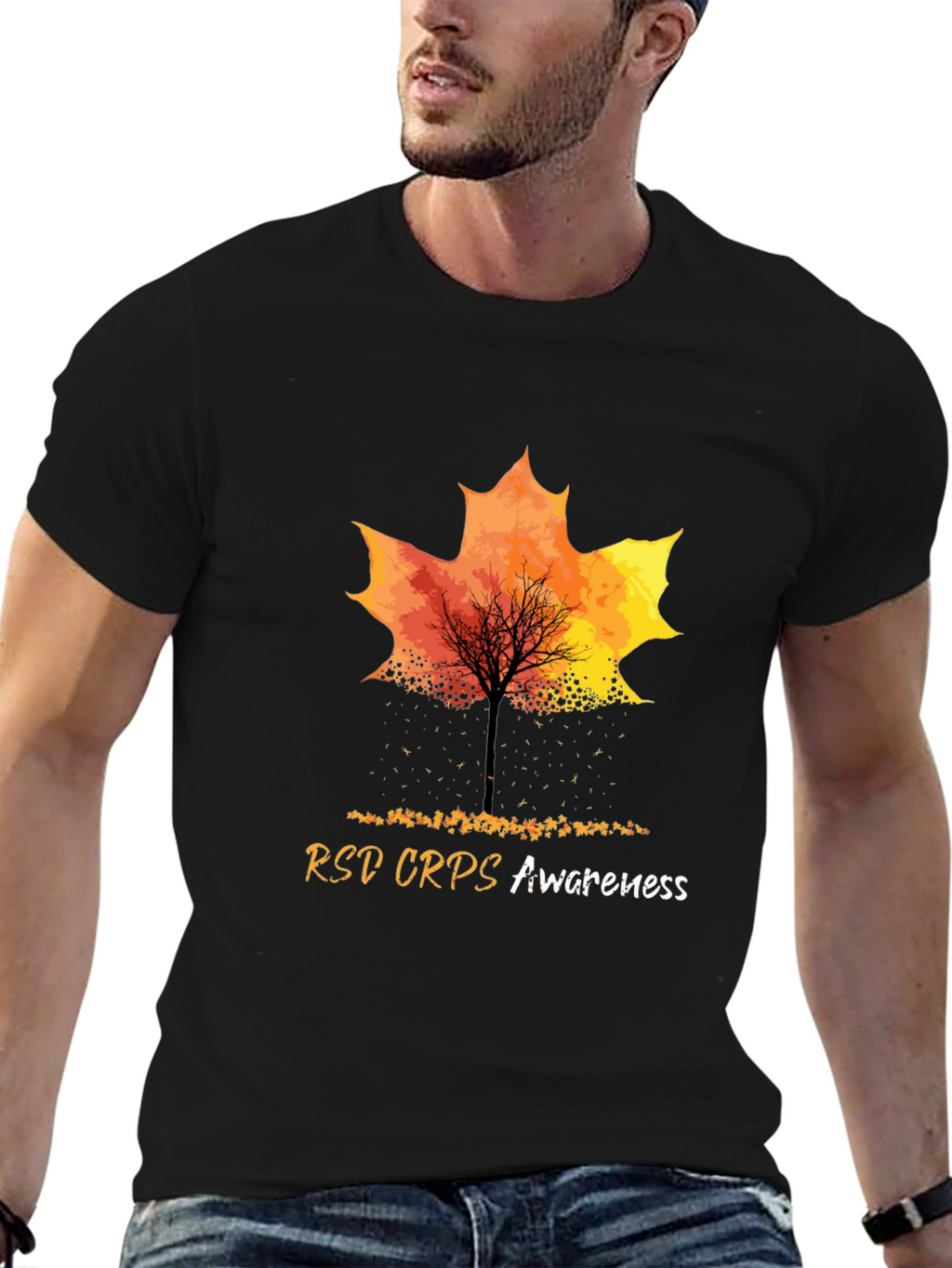 RSD CRPS Awareness Maple Leaf Graphic Tee