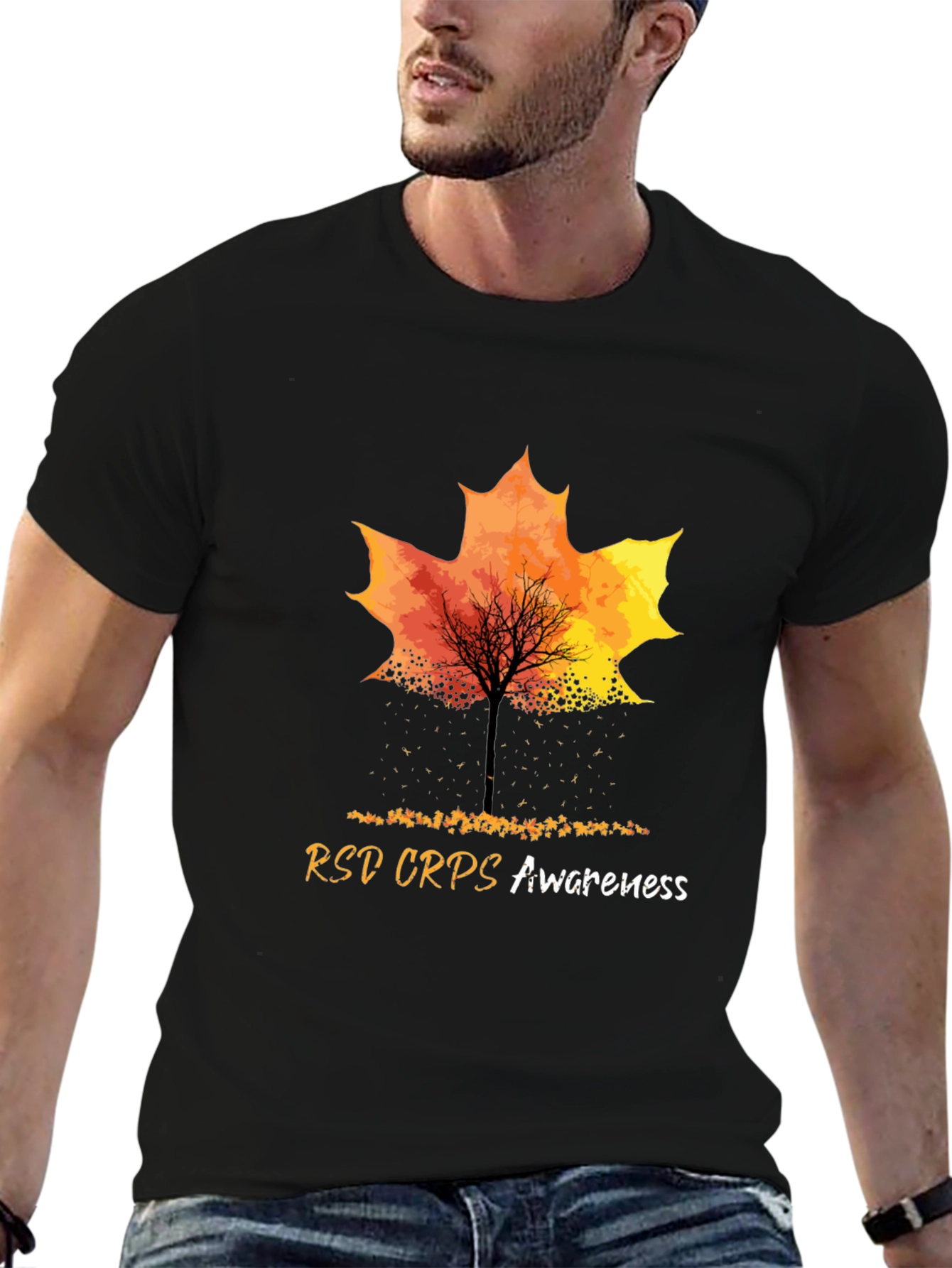 RSD CRPS Awareness Maple Leaf Graphic Tee