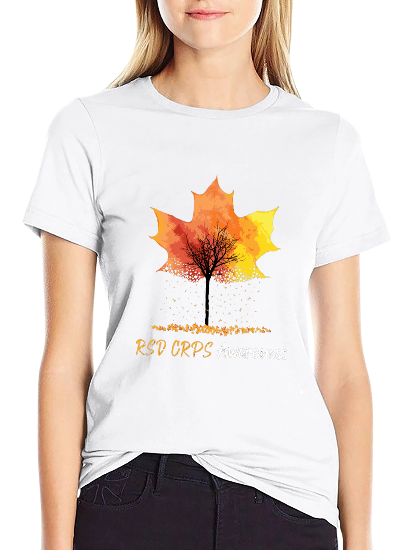 RSD CRPS Awareness Maple Leaf Graphic Tee