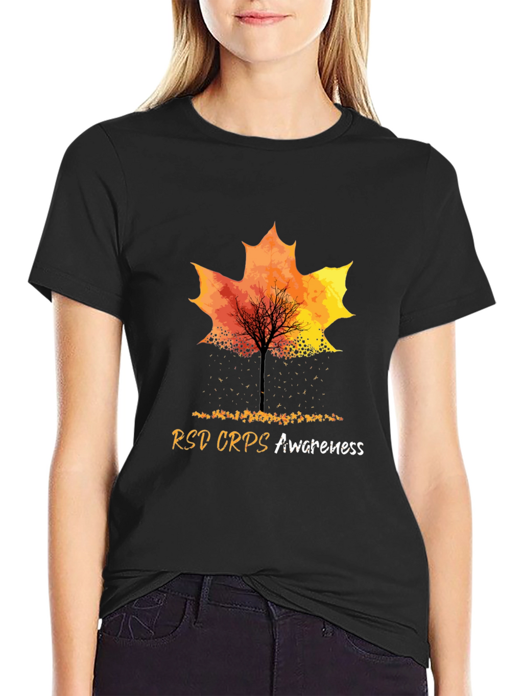RSD CRPS Awareness Maple Leaf Graphic Tee