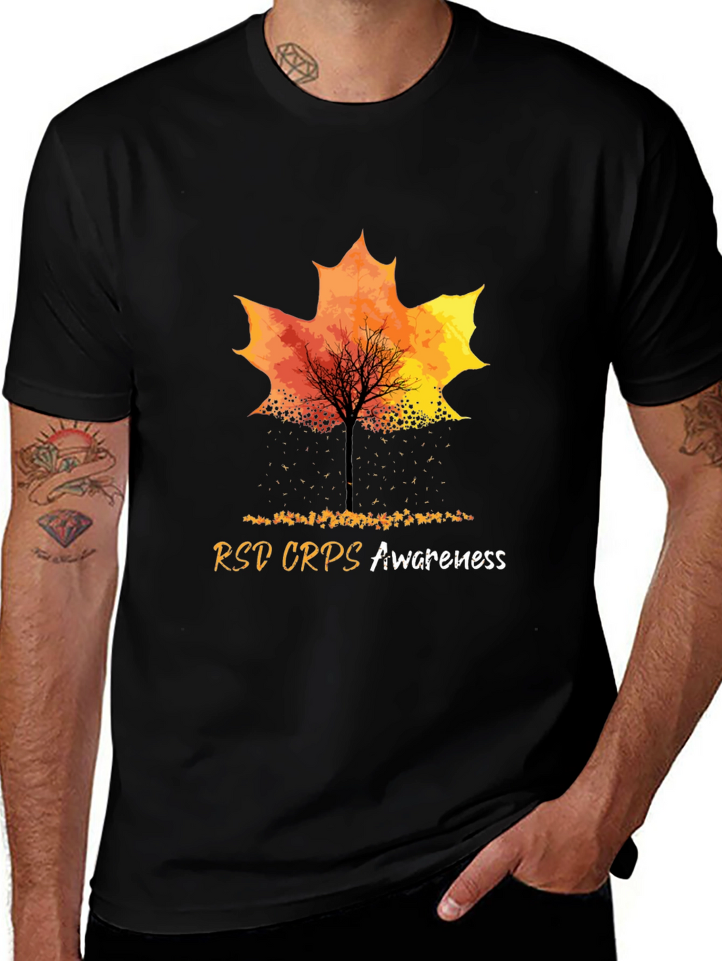 RSD CRPS Awareness Maple Leaf Graphic Tee